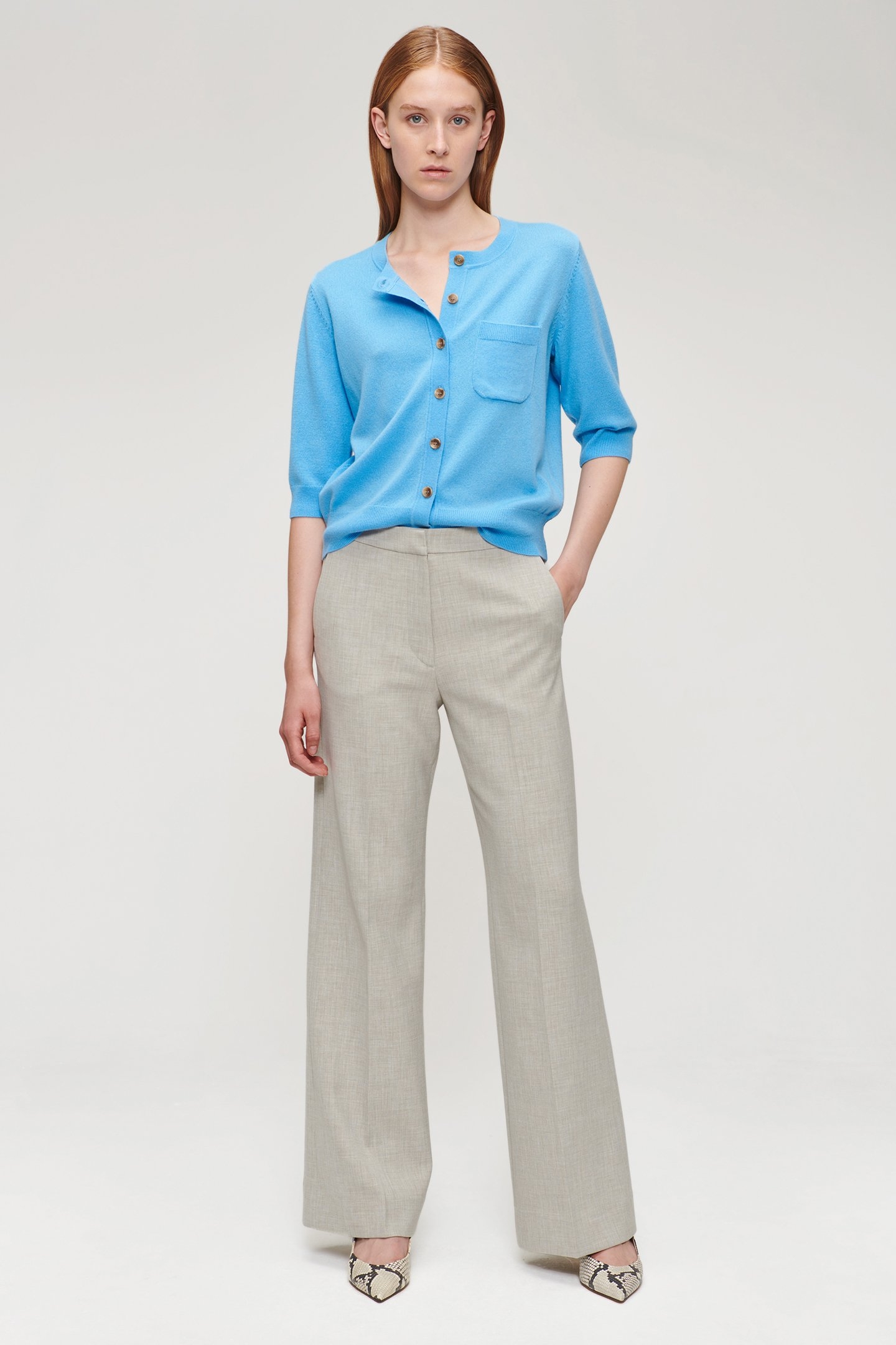 CASHMERE BLEND CARDI TOP BLUE BIRD 5