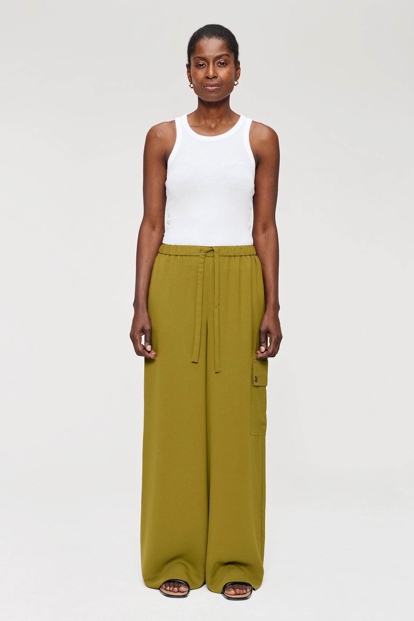 FLUID RELAXED CARGO PANTS MOSS 1