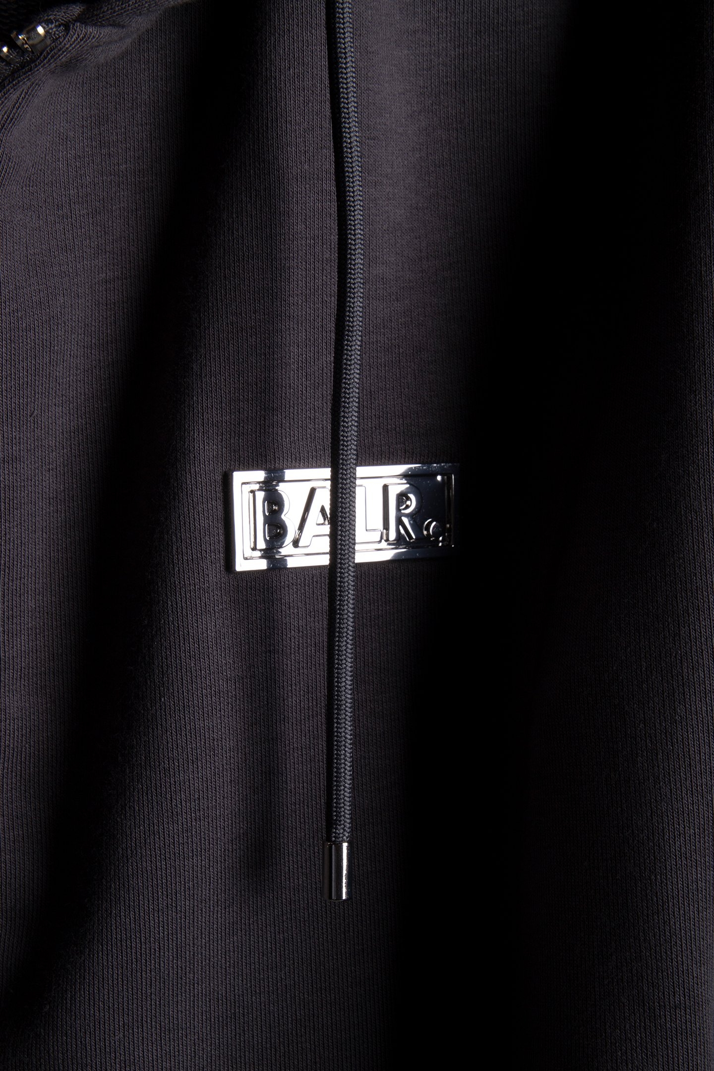 B-SERIES REGULAR FIT ZIP THROUGH HOODIE ASPHALT 4