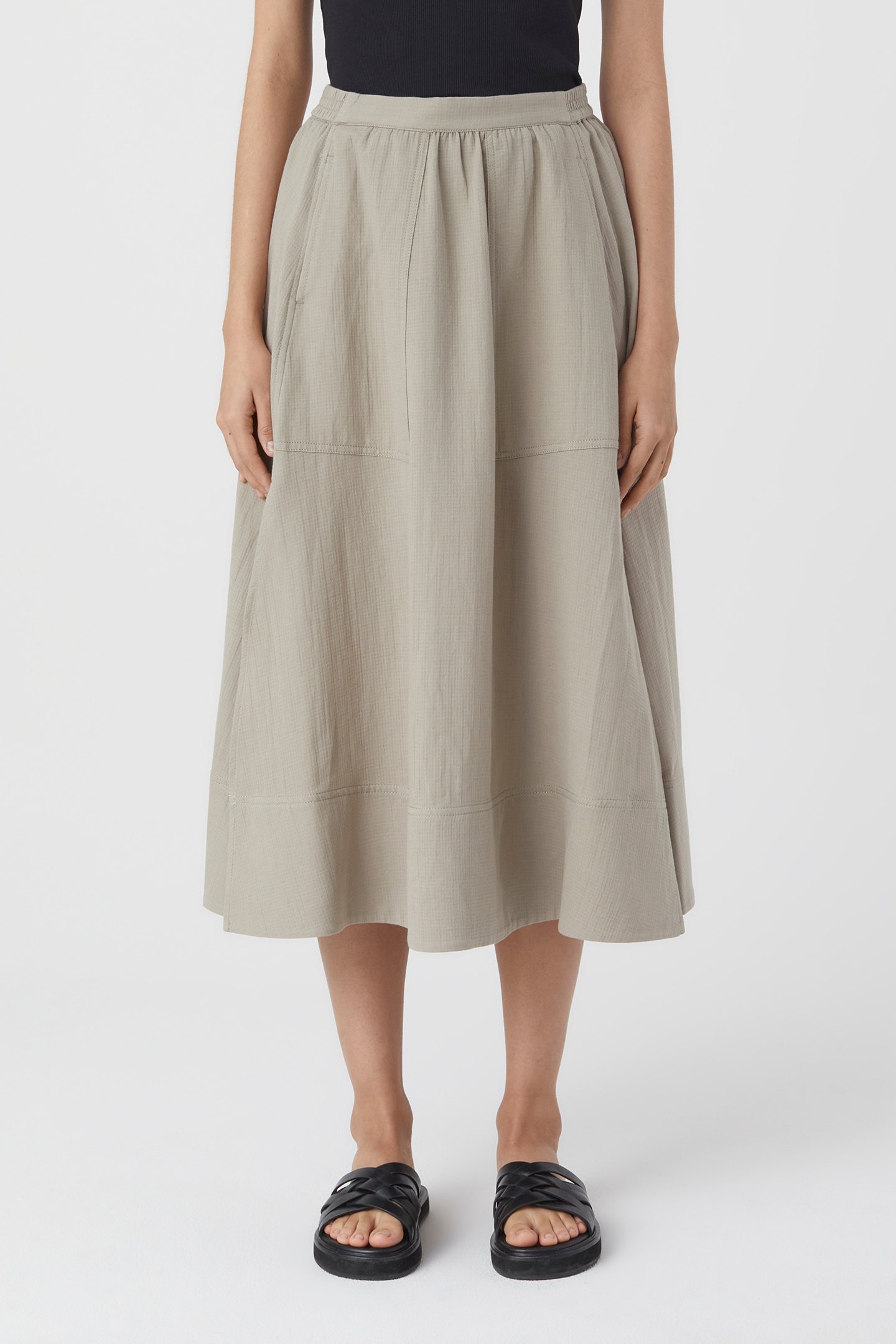 MIDI SKIRT SKIRTS GREY VENEER 1