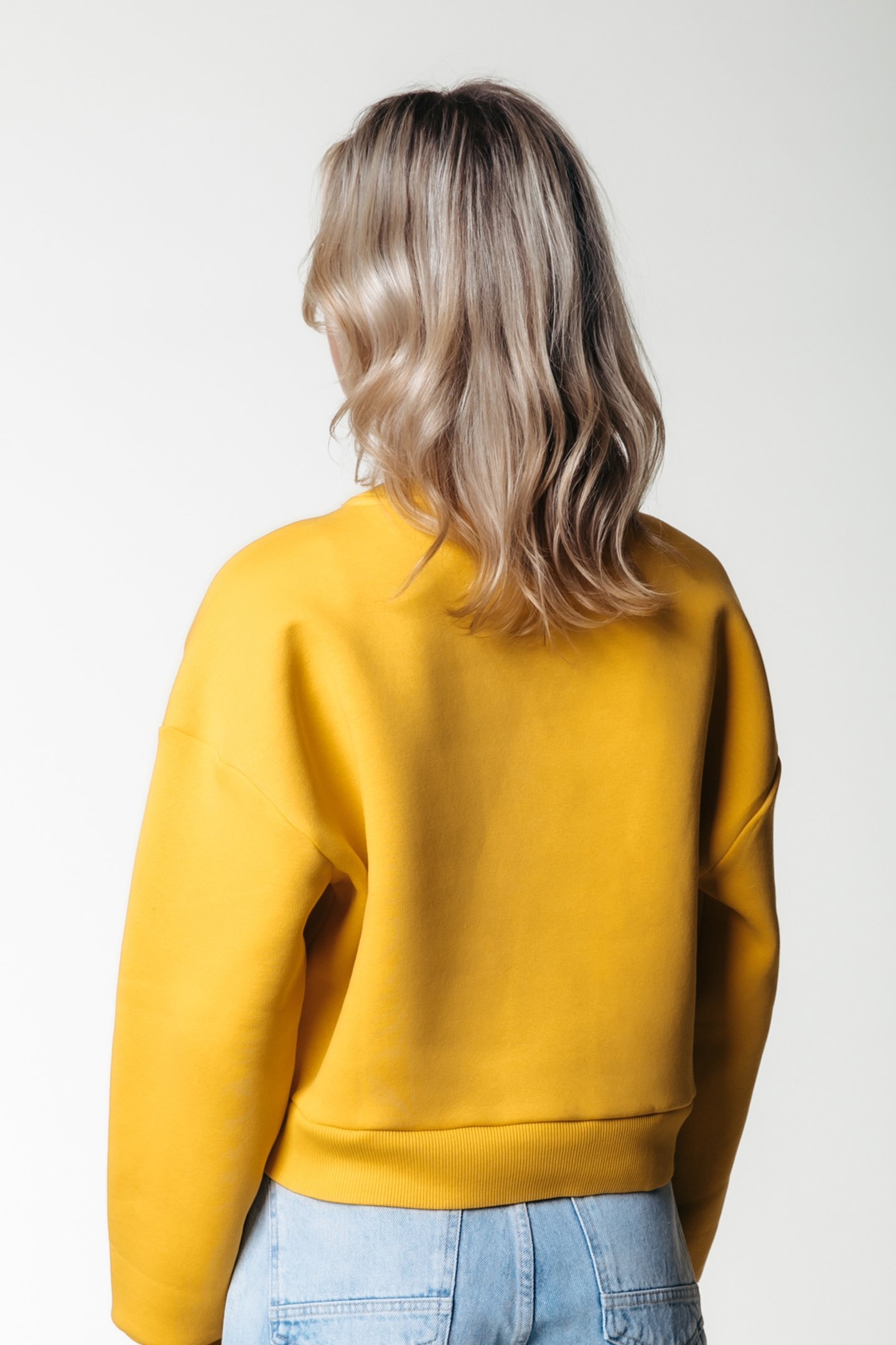 REBEL PATCH CRPPD DRPPD SWEAT DARK YELLOW 2