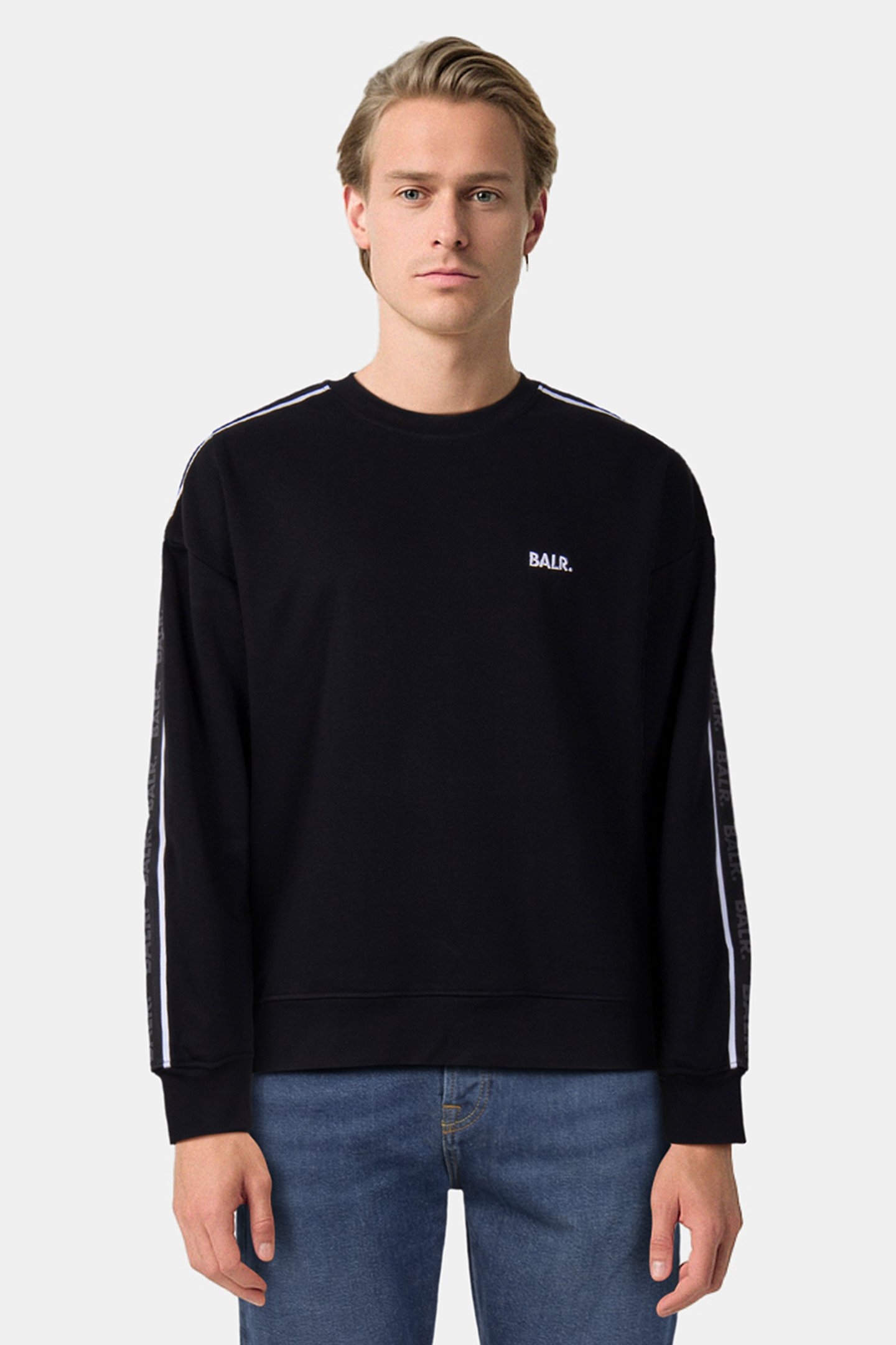 B-TAPE CREWNECK JET BLACK 1