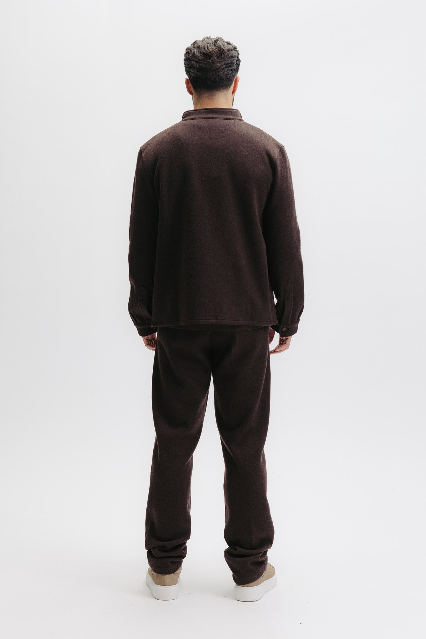 XI ZIP KNIT SWEATER DEEP BROWN 2