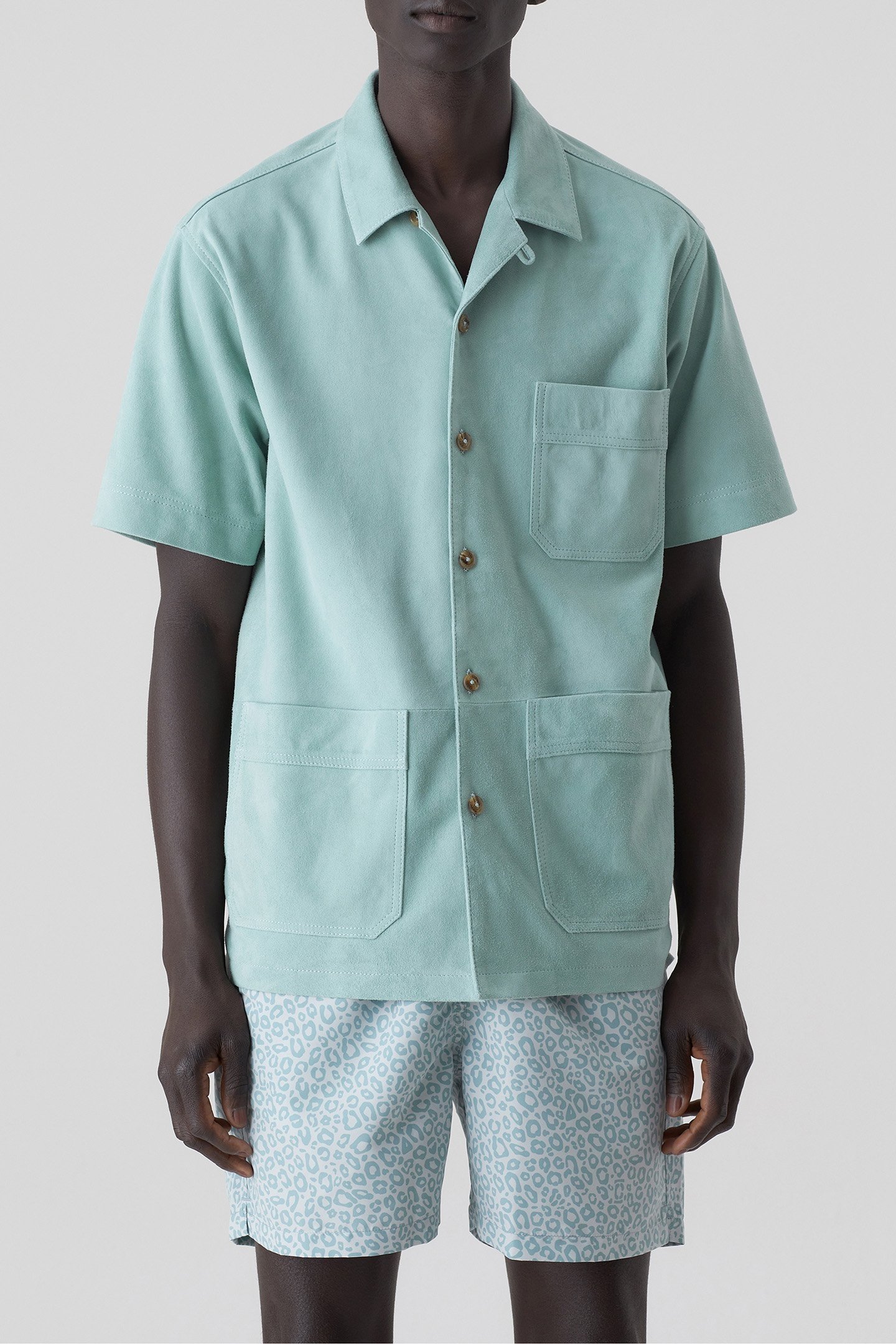 UTILITY SHORTSLEEVE SHIRT SHIRTS & BLOUSES BLUE AGAVE 1