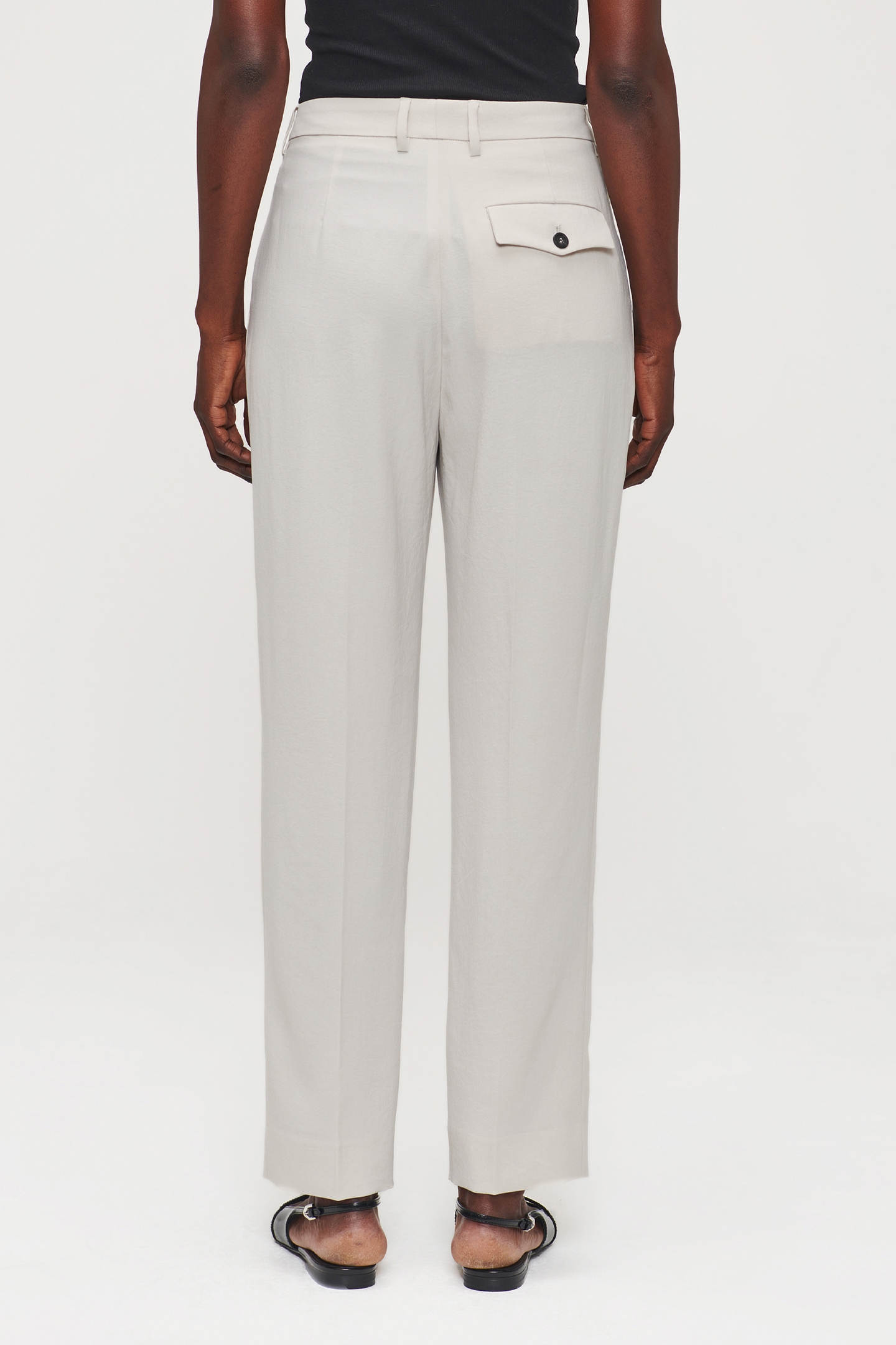 JAPANESE CREPE CLASSIC PANTS GREIGE 2