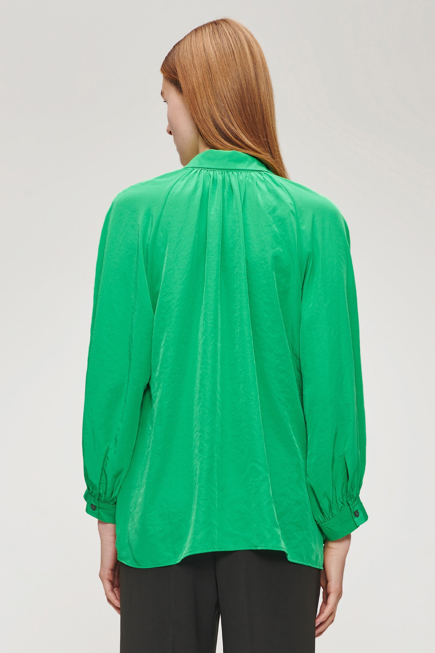 TECHNOSILK OVERSIZED BLOUSE VIVID GREEN 2