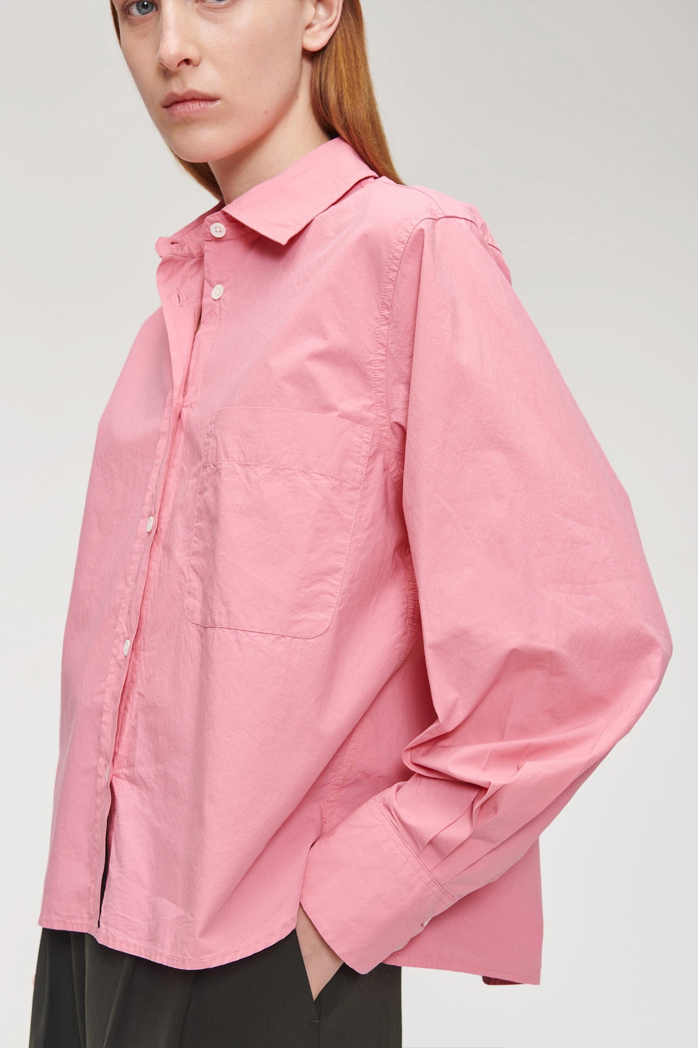 ORG COTTON BOXY SHIRT PINK 6