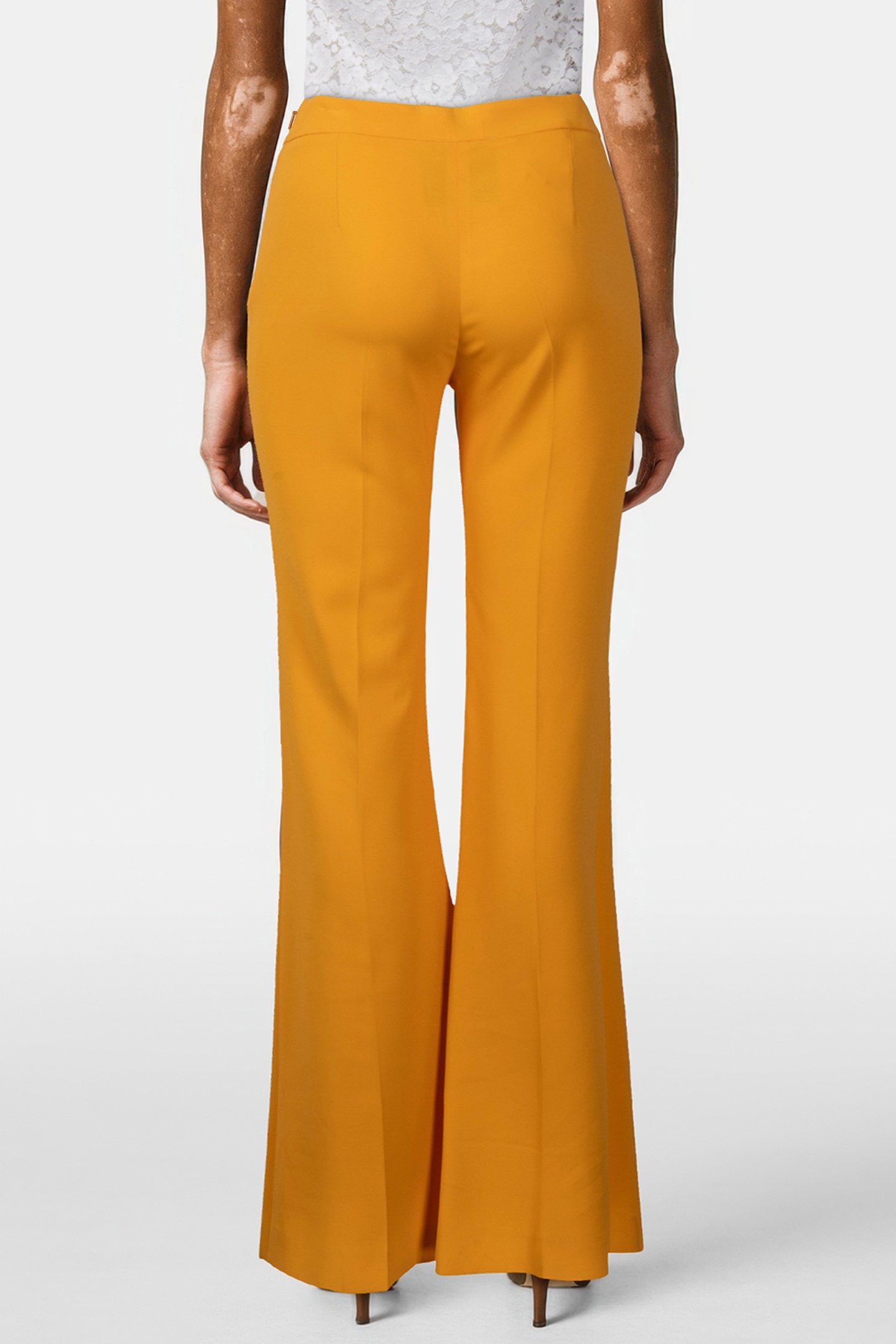 60'S CADY FLARED TROUSERS YELLOW 2