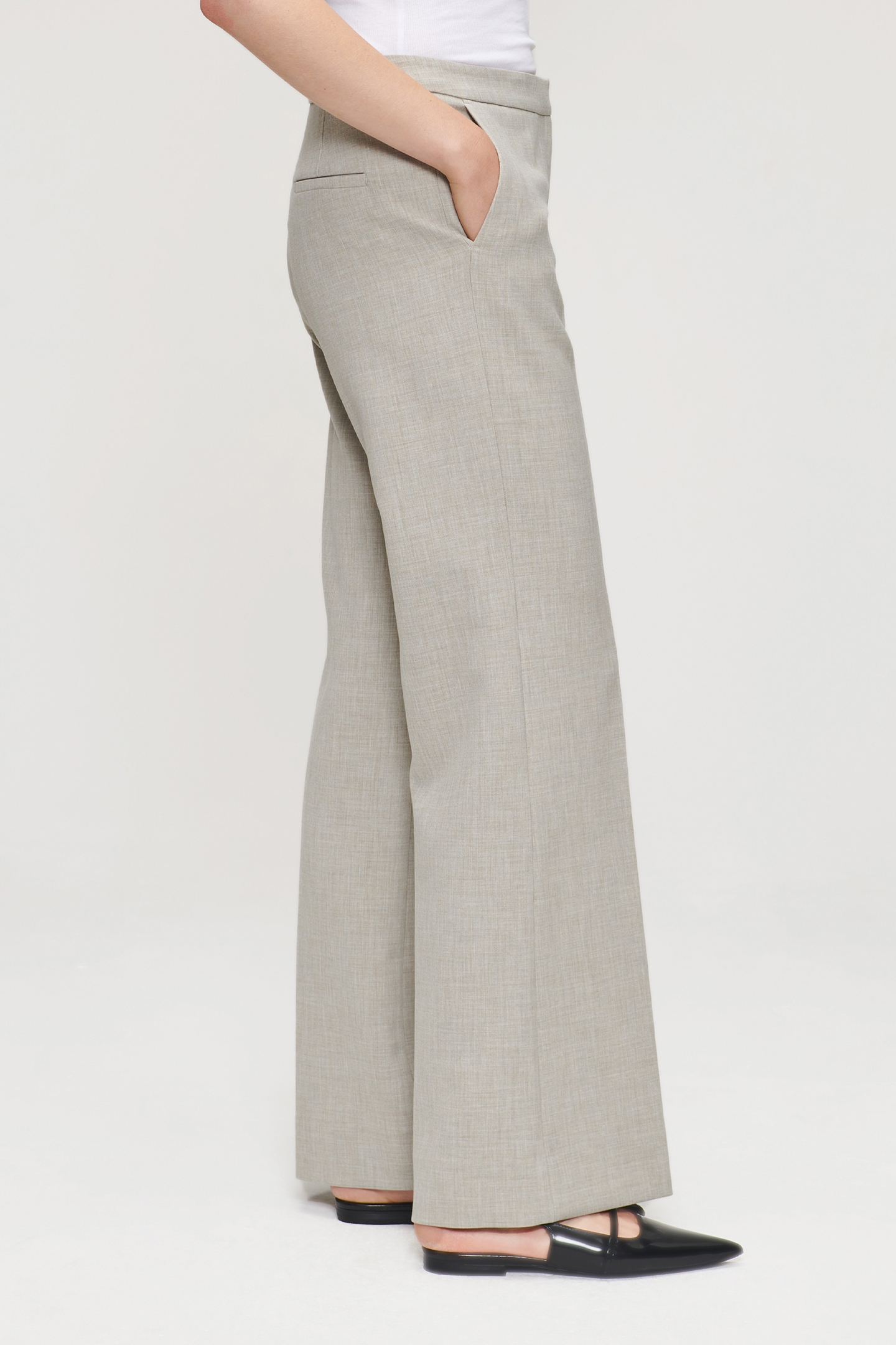 RELAXED FLARED PANTS GREIGE 6