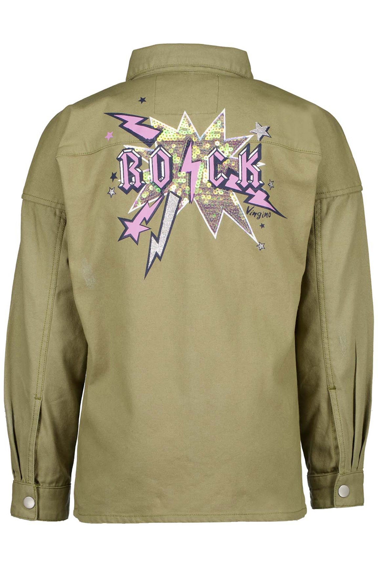 GIRL'S LOLA EF21 BLOUSE LIGHT ARMY GREEN 2