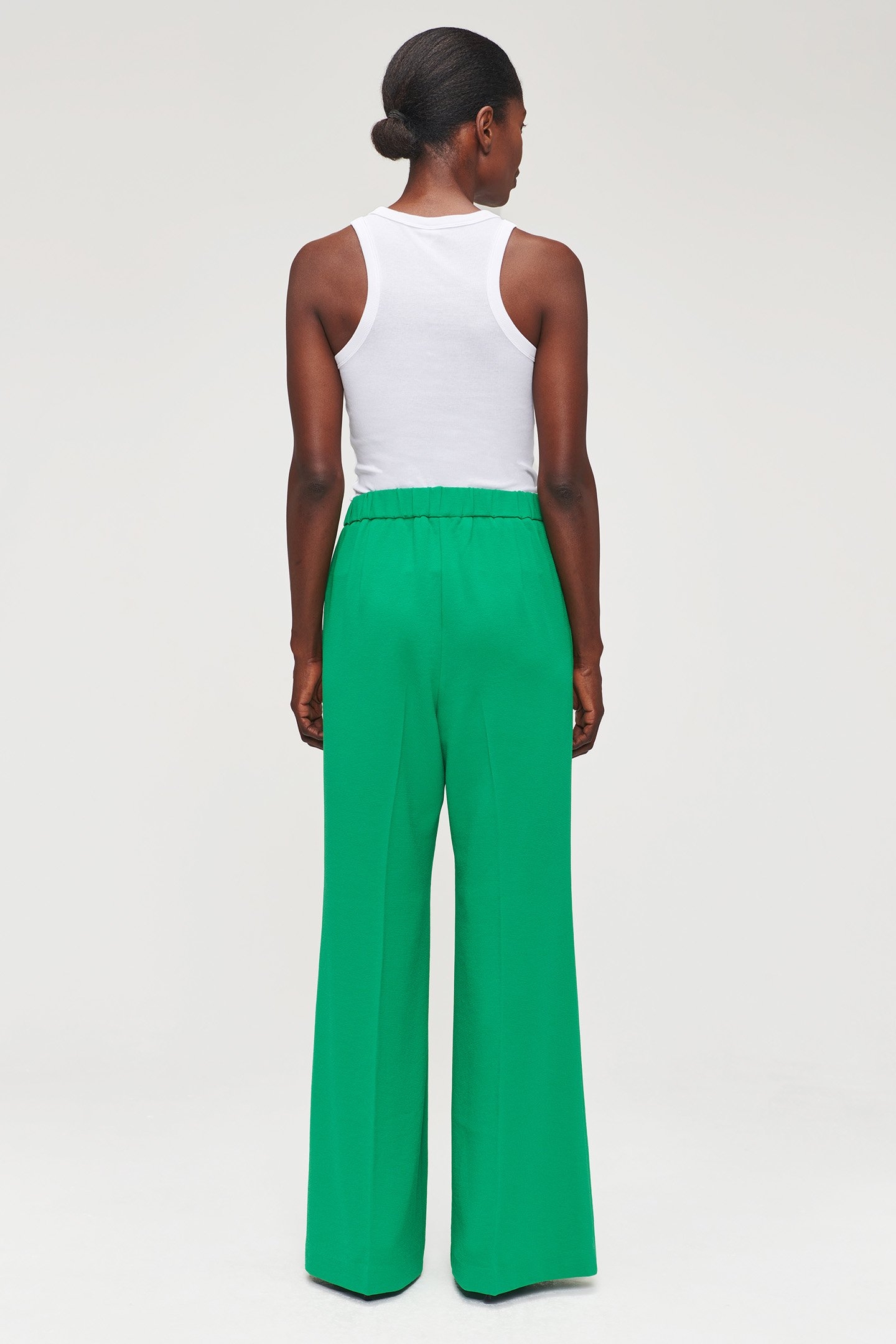 RECYCLED POLY WIDE LEG PANTS VIVID GREEN 4