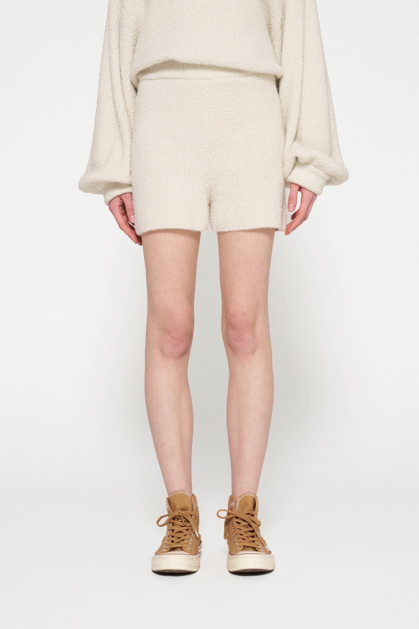 BOUCLE KNIT SHORTS LIGHT NATURAL 1