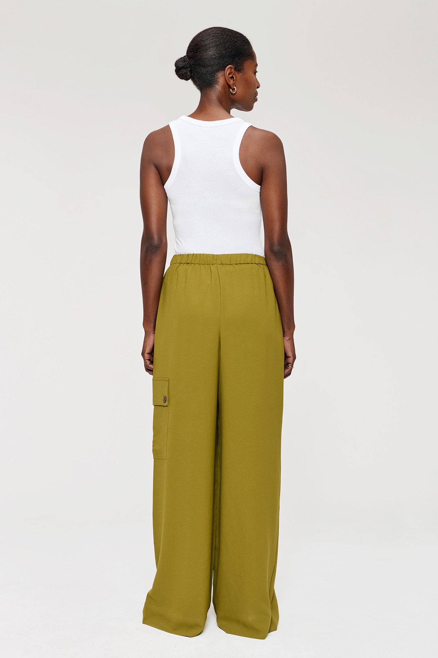 FLUID RELAXED CARGO PANTS MOSS 2
