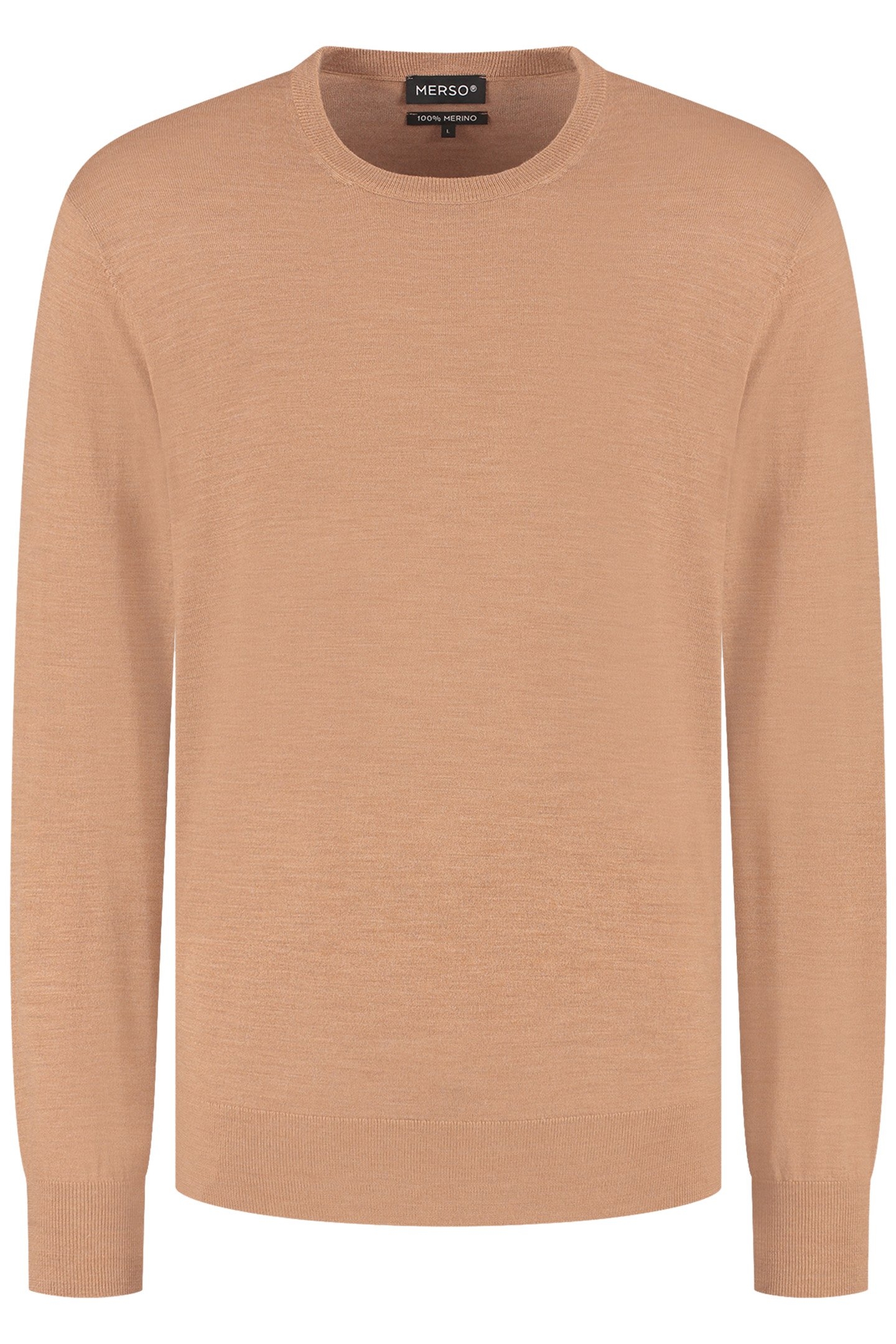 CREW NECK 100% MERINO TUSCAN CAMEL 2