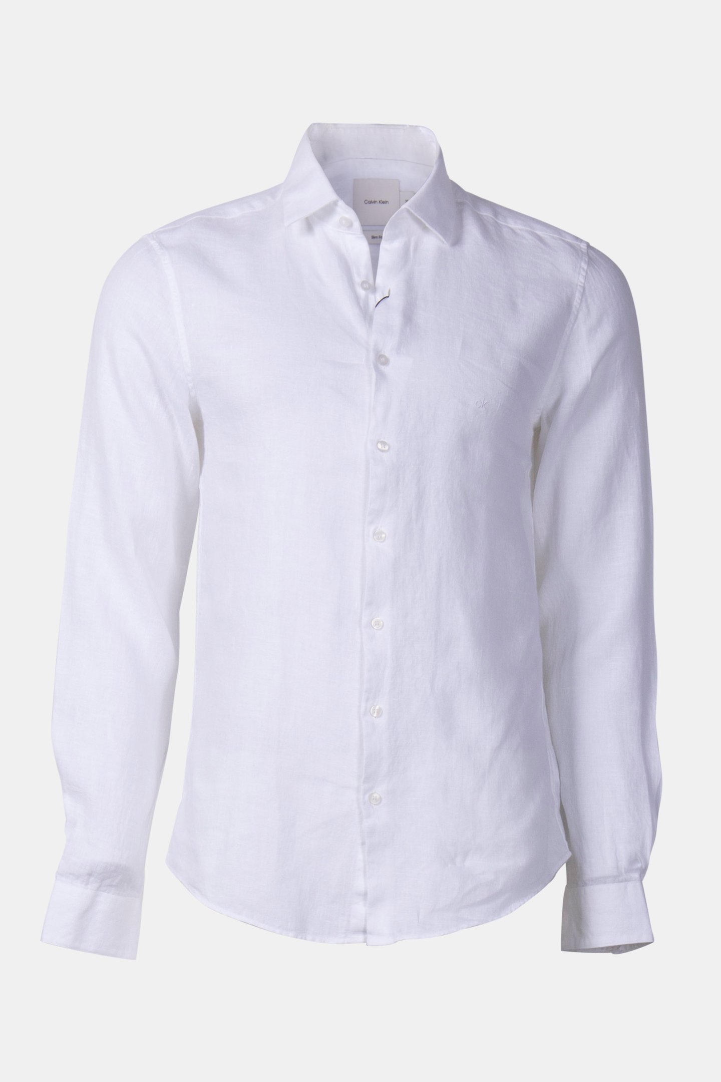 LINEN SOLID SLIM SHIRT WHITE 3