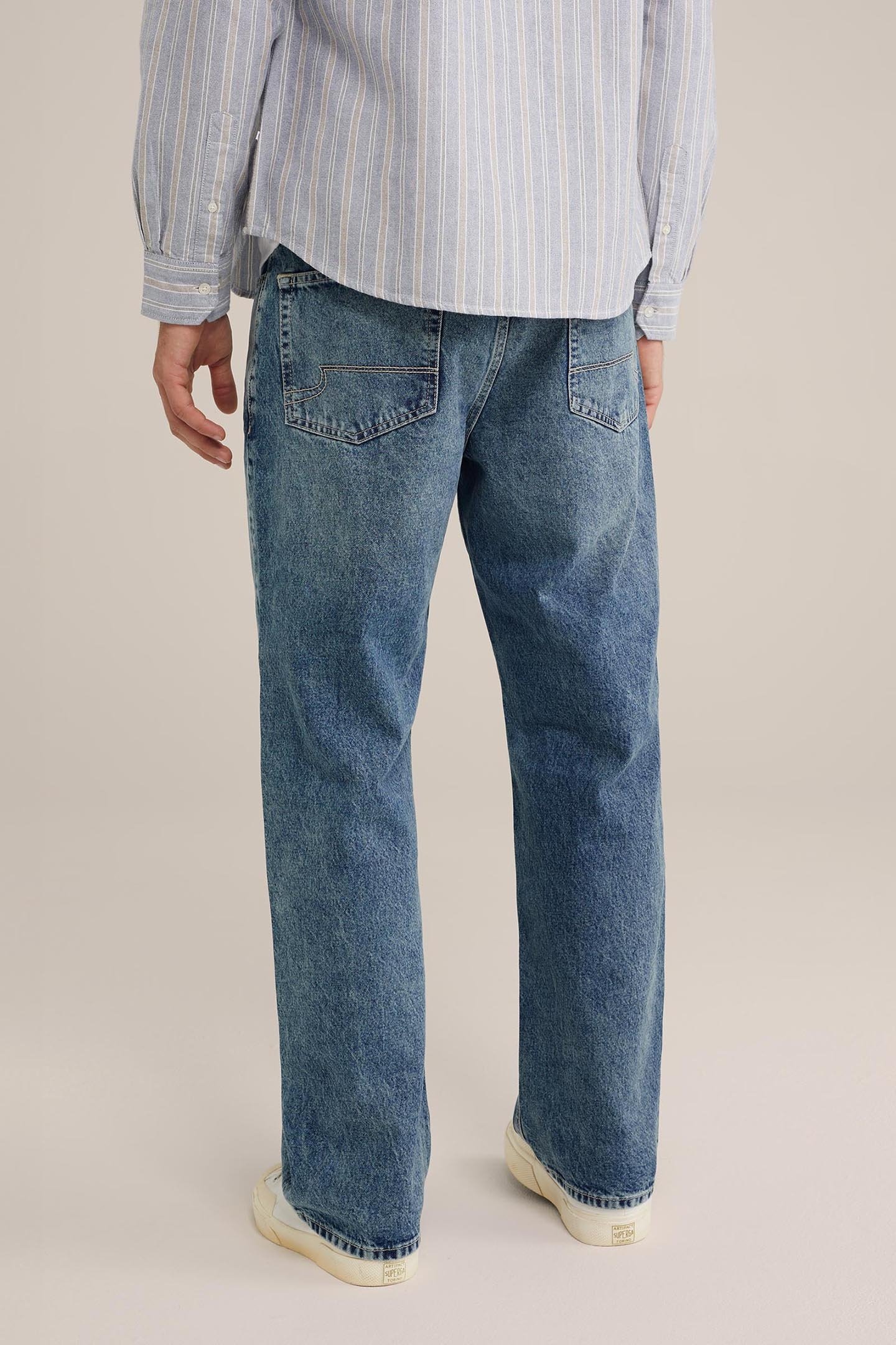 5-POCKET MID WAIST DARK BLUE 2