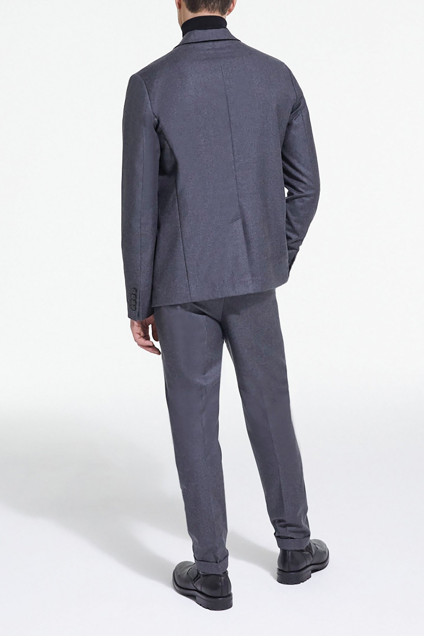 WOOL SUIT JACKET WITH FLAP POCKETS GREY 4