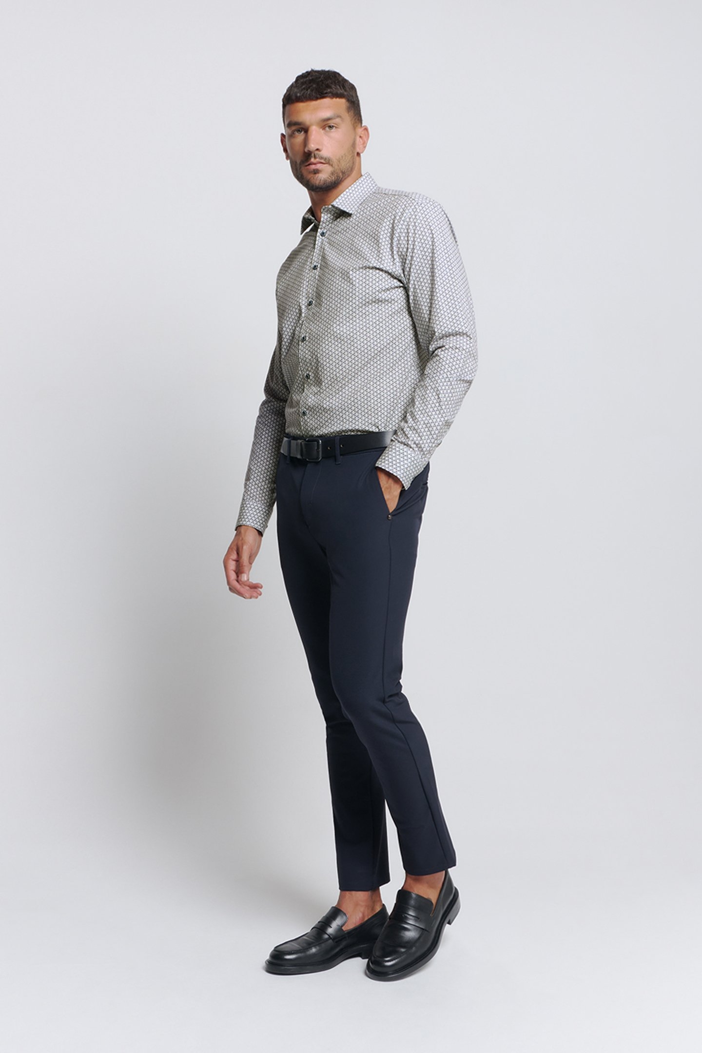 SHIRT STRETCH ALLOVER PRINTED WHITE 3