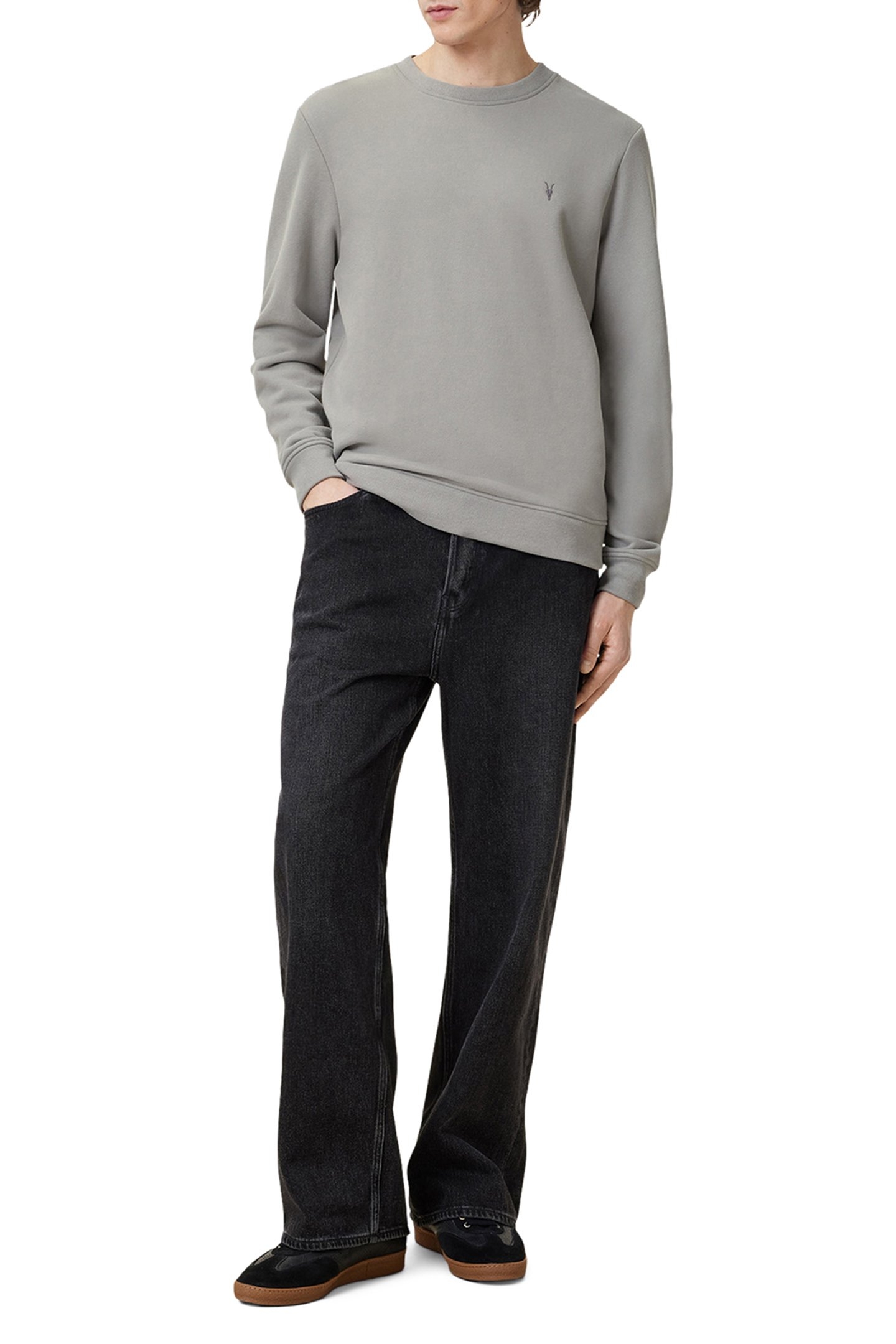 RAVEN CREW FOSSIL GREY 3