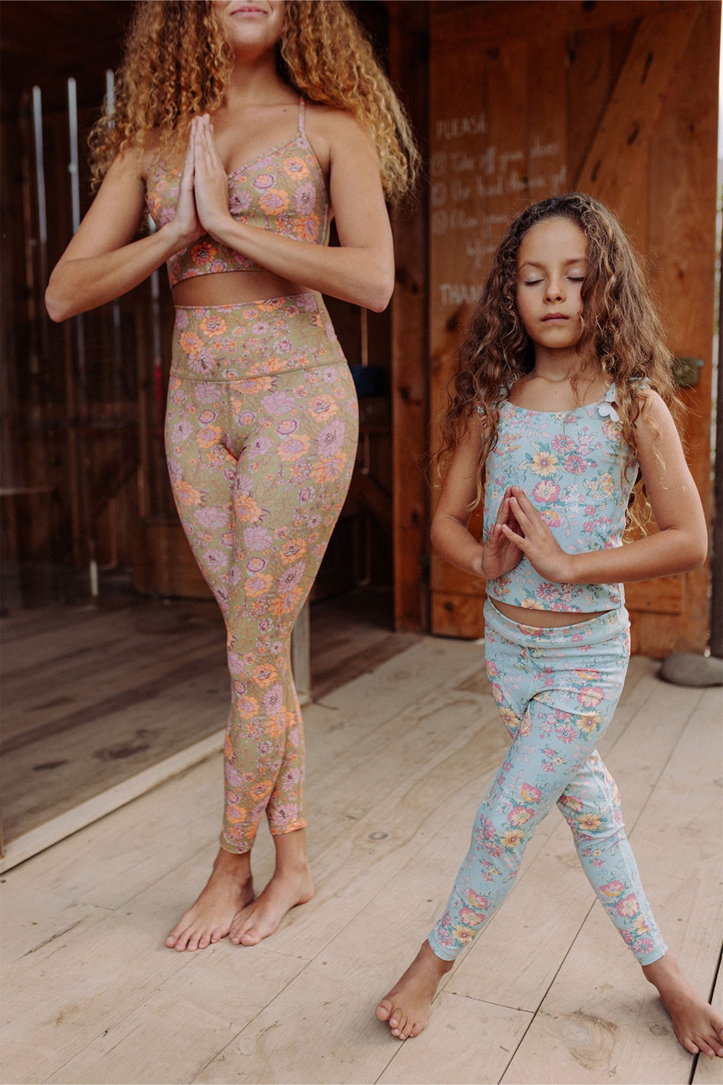 YOGA LEGGINGS NAVASANA BRONZE GARDEN FLOWER 7