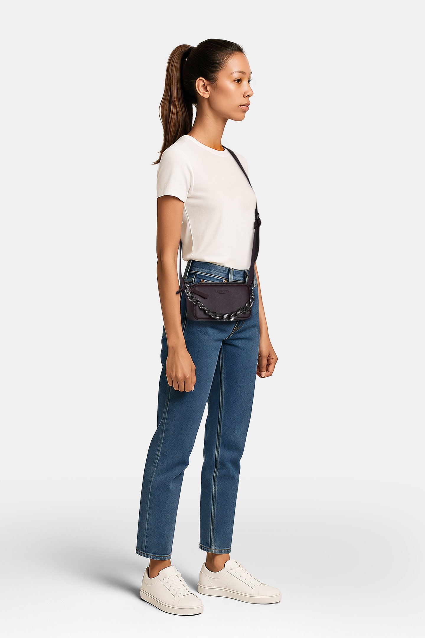 WOMEN SMALL REPORTER BAG BORDEAUX 1