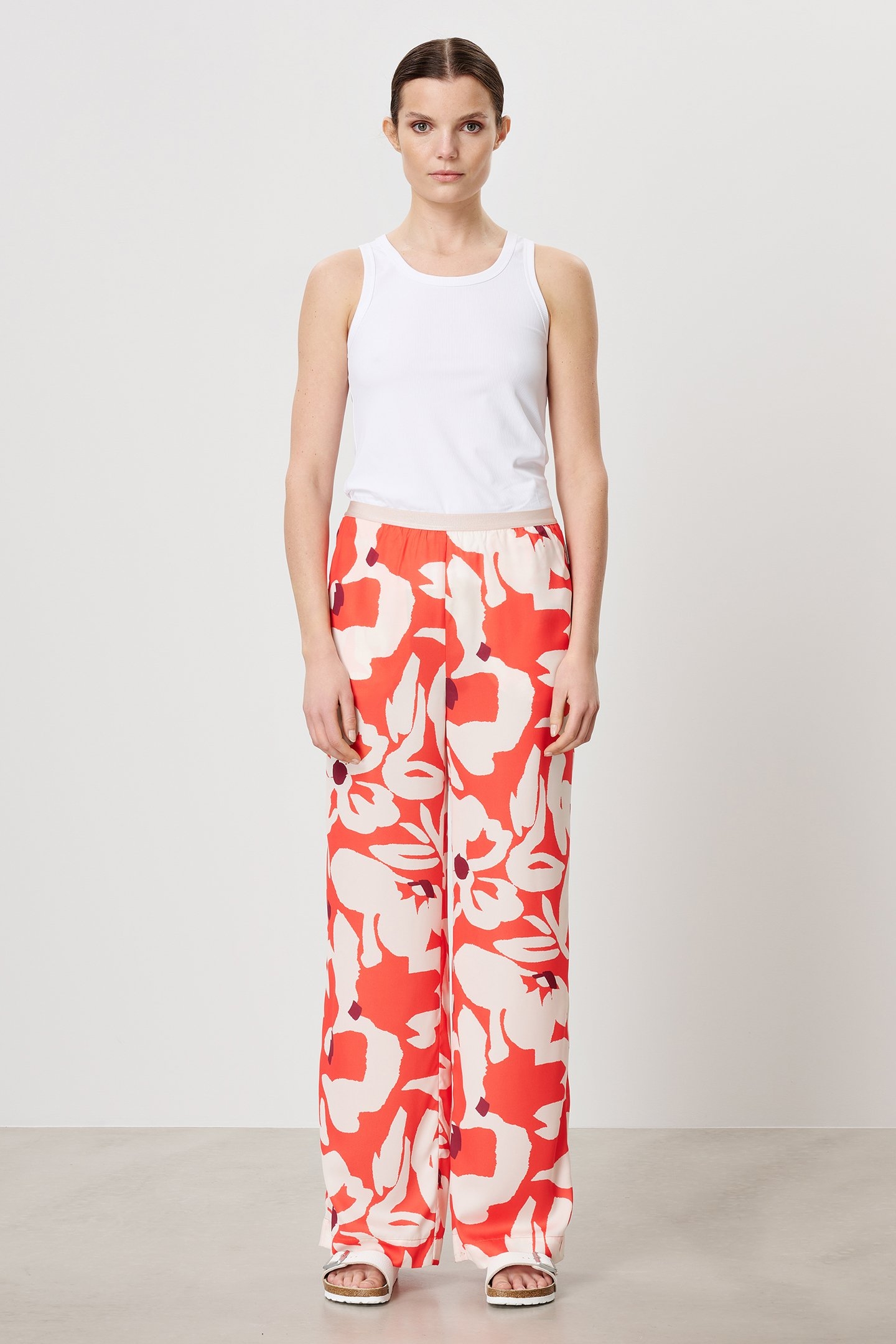 PRINTED EVAN PANTS PAPAYA 1