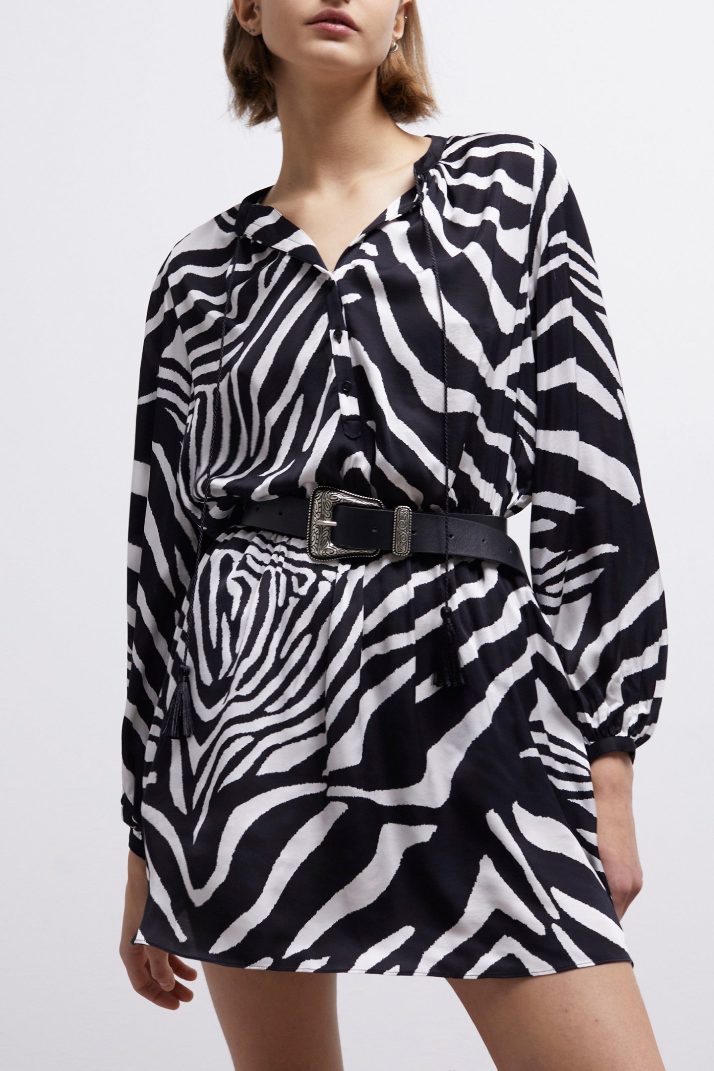 ROBE PRINT ZEBRA BLACK WHITE 1