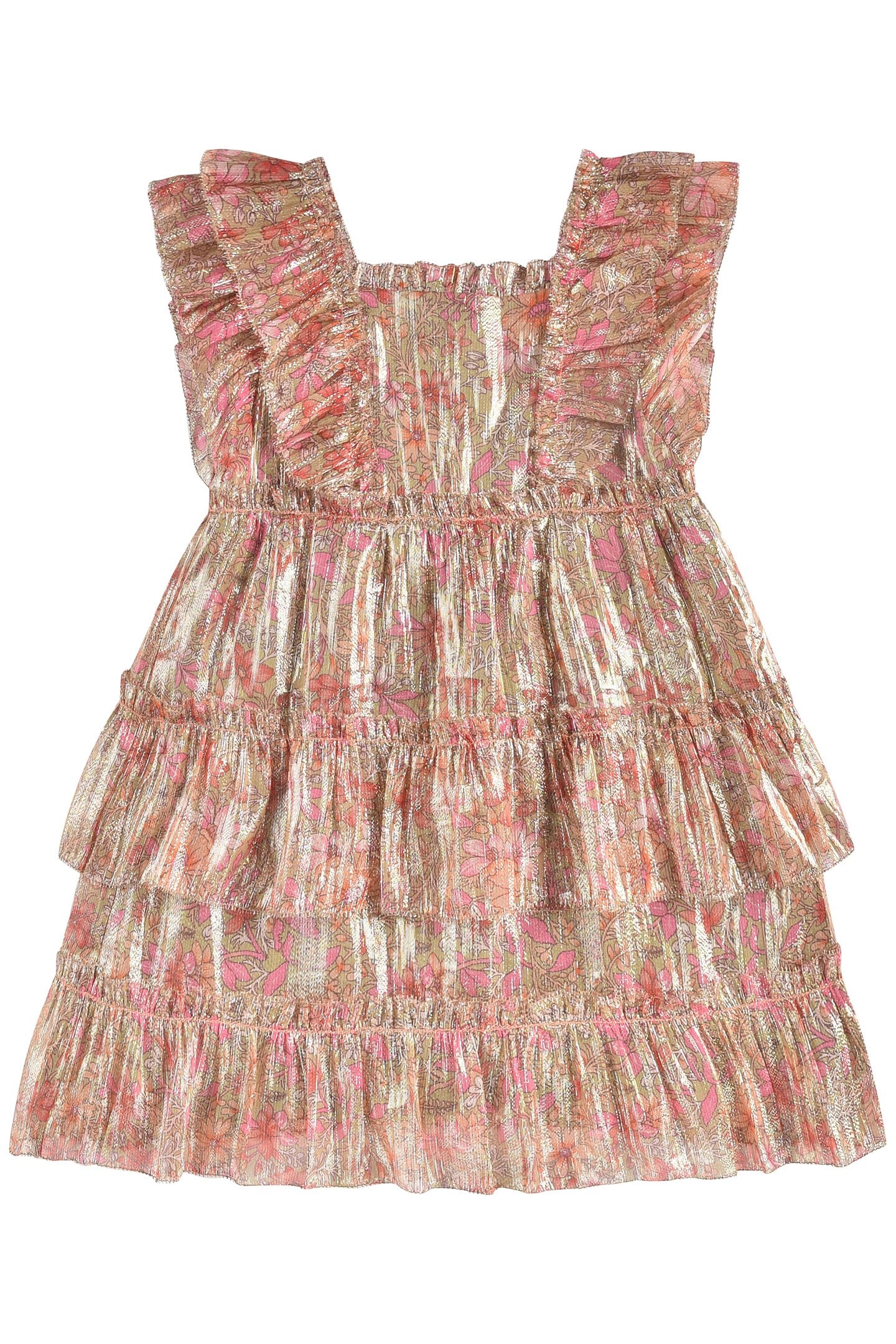 DRESS OCEANE KHAKI MULTI FLOWERS 2