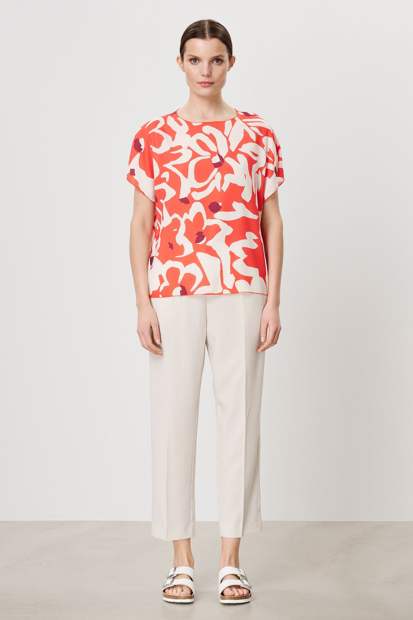 PRINTED ALBA TOP PAPAYA 1