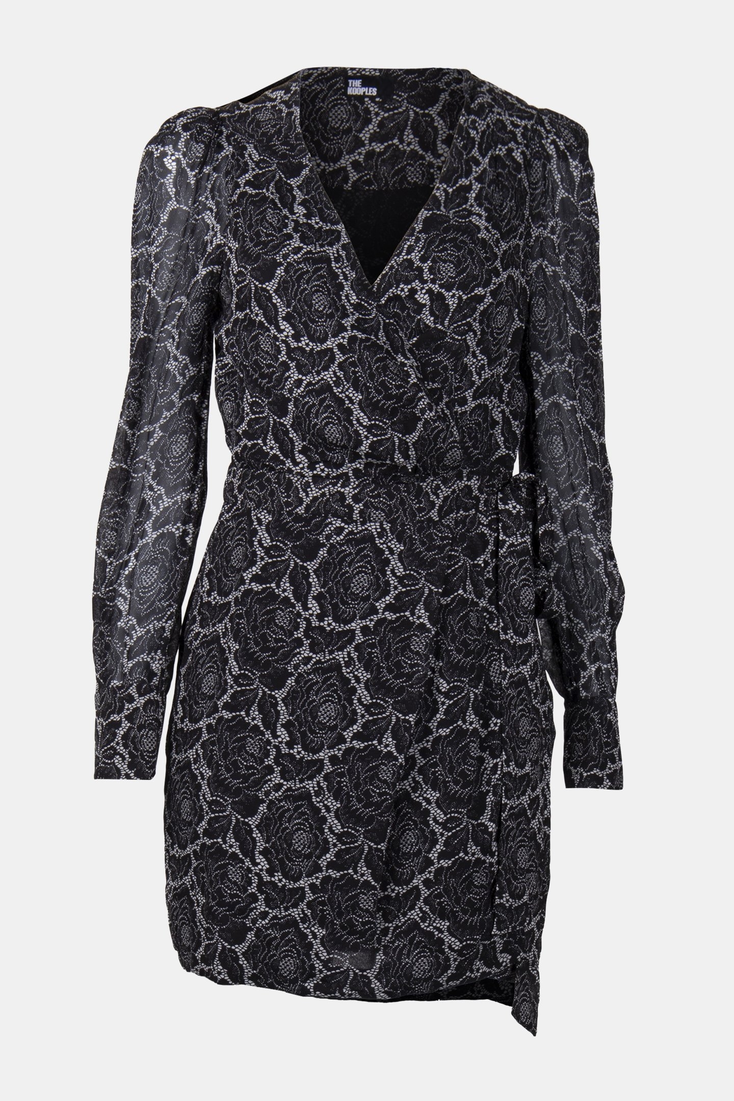 SHORT WRAP DRESS BLACK 3