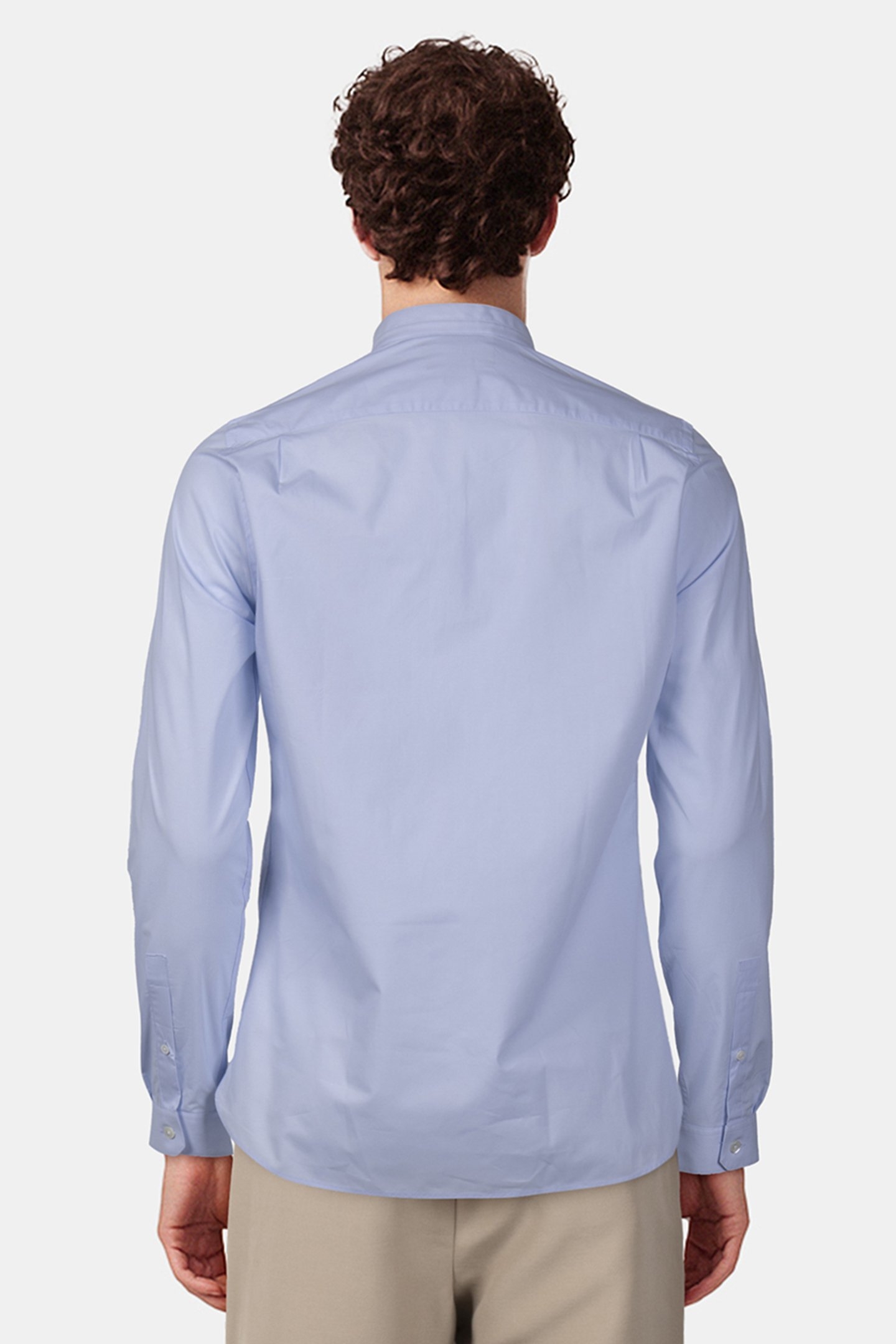 POPLIN SHIRT WITH STANDARD COLLAR BLUE 2