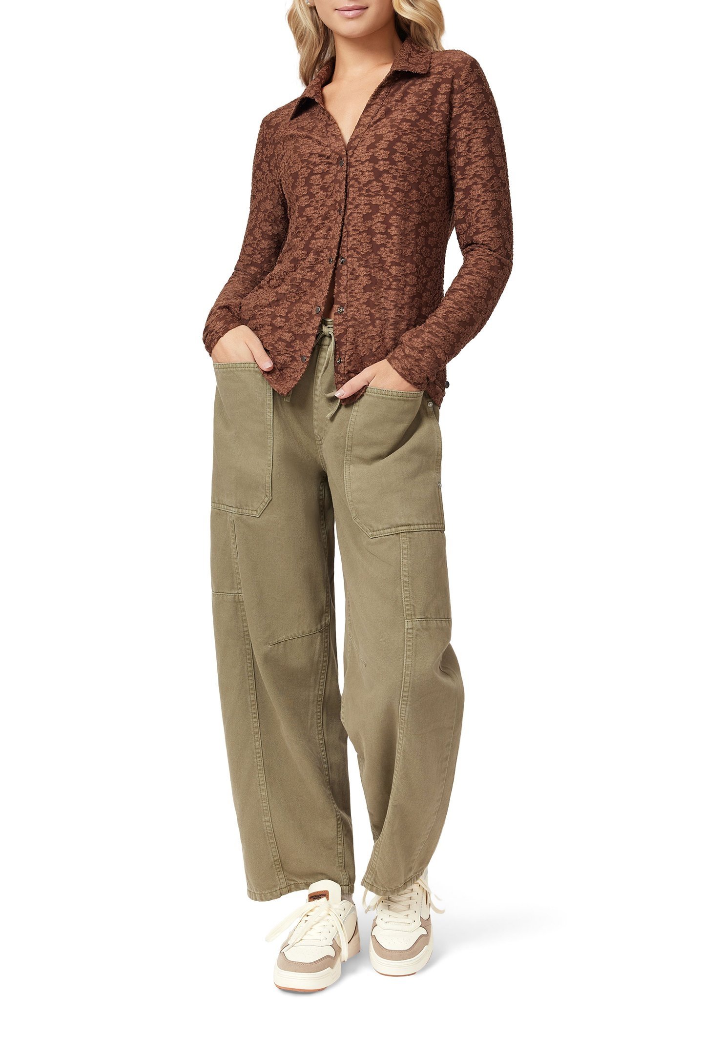 SNAP FRONT CARDIGAN FONDUE FUDGE 3