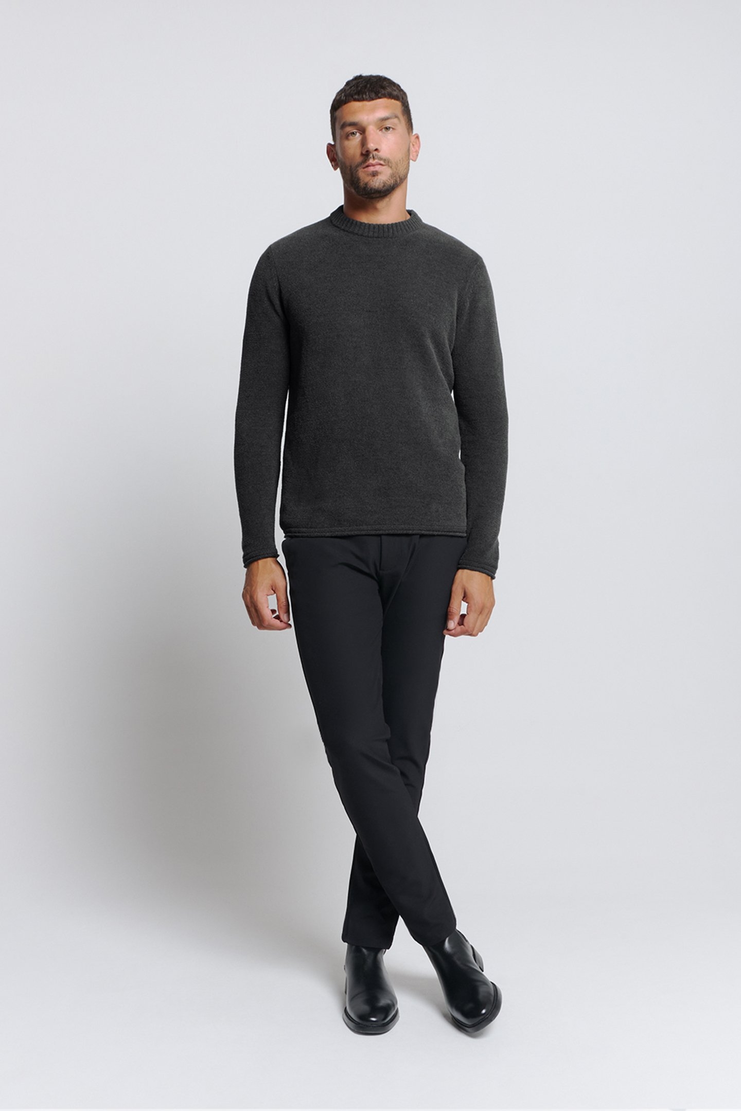 PULLOVER CREWNECK SUPER SOFT DARK GREY 3