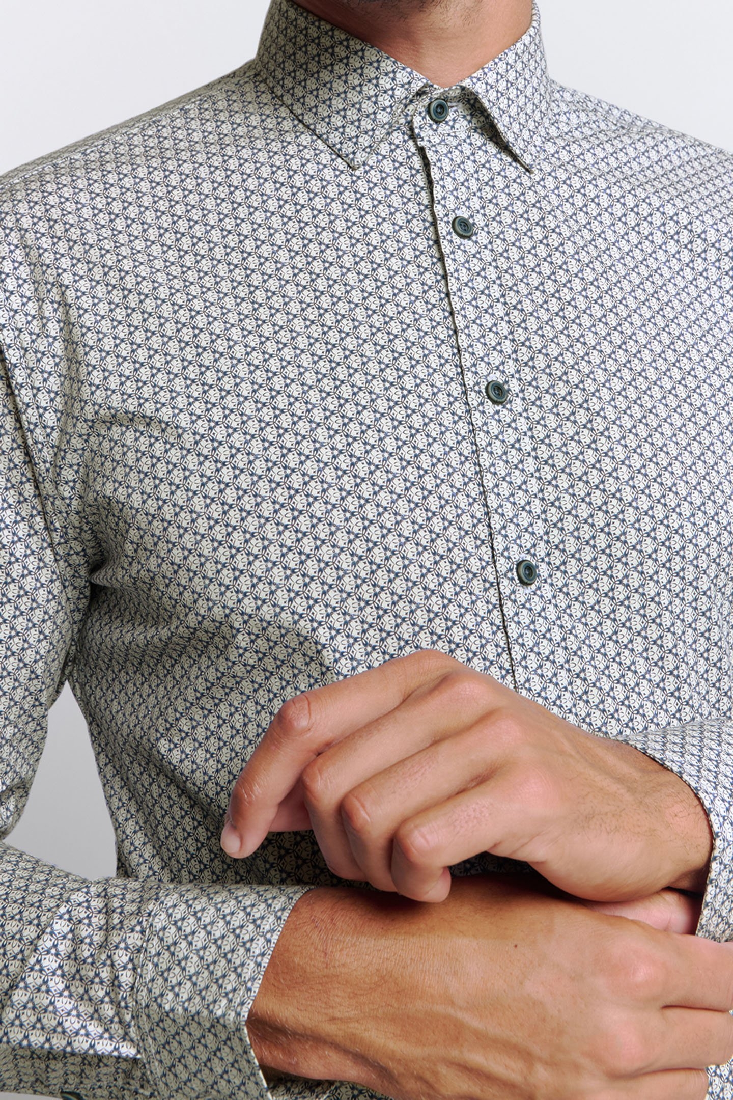 SHIRT STRETCH ALLOVER PRINTED WHITE 6