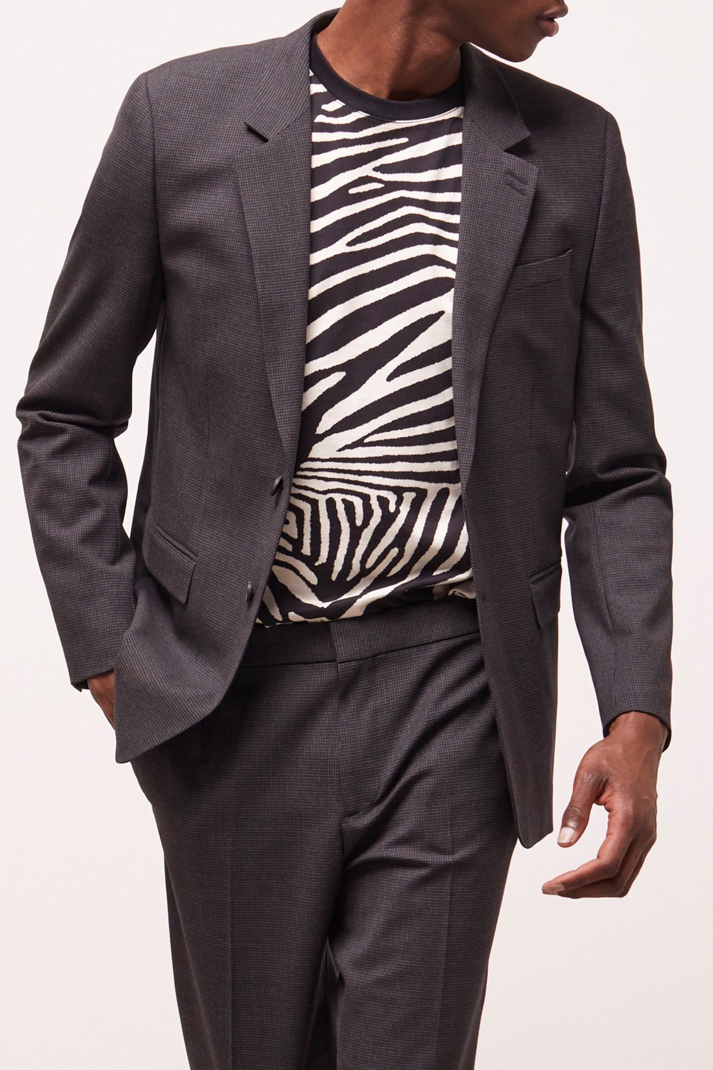 FITTED SUIT GARMENTS BLACK GREY 1