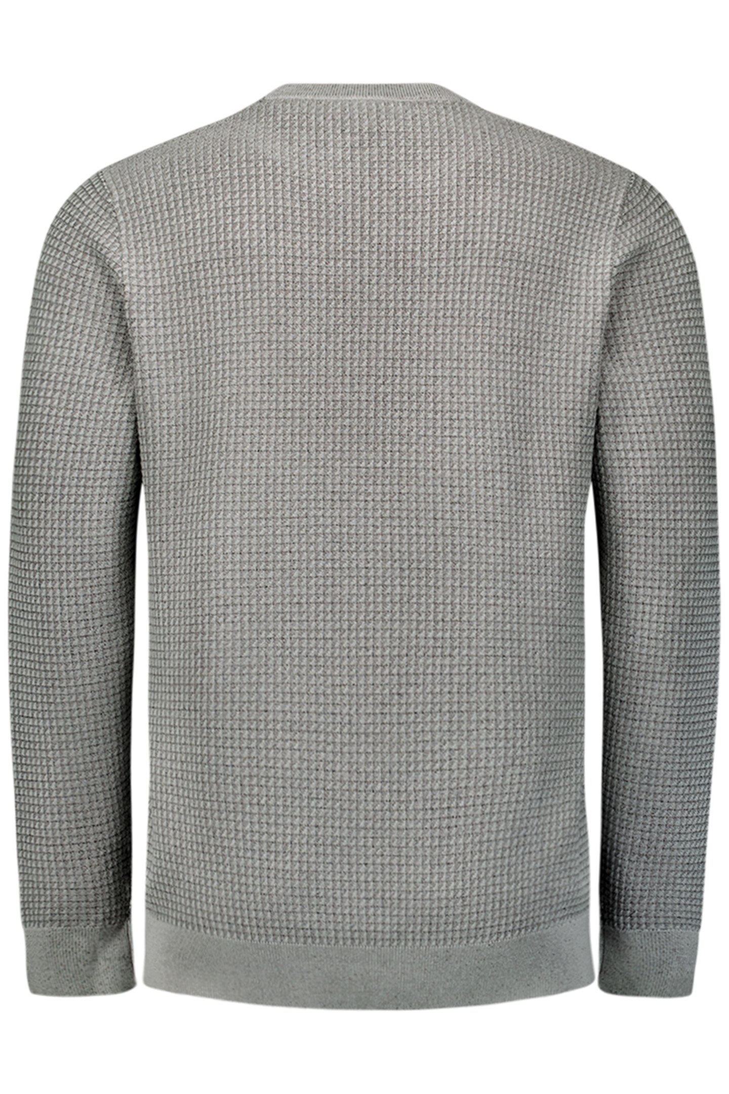 PULLOVER CREWNECK 2 COLOURED WAFFLE JACQUARD GREY 5