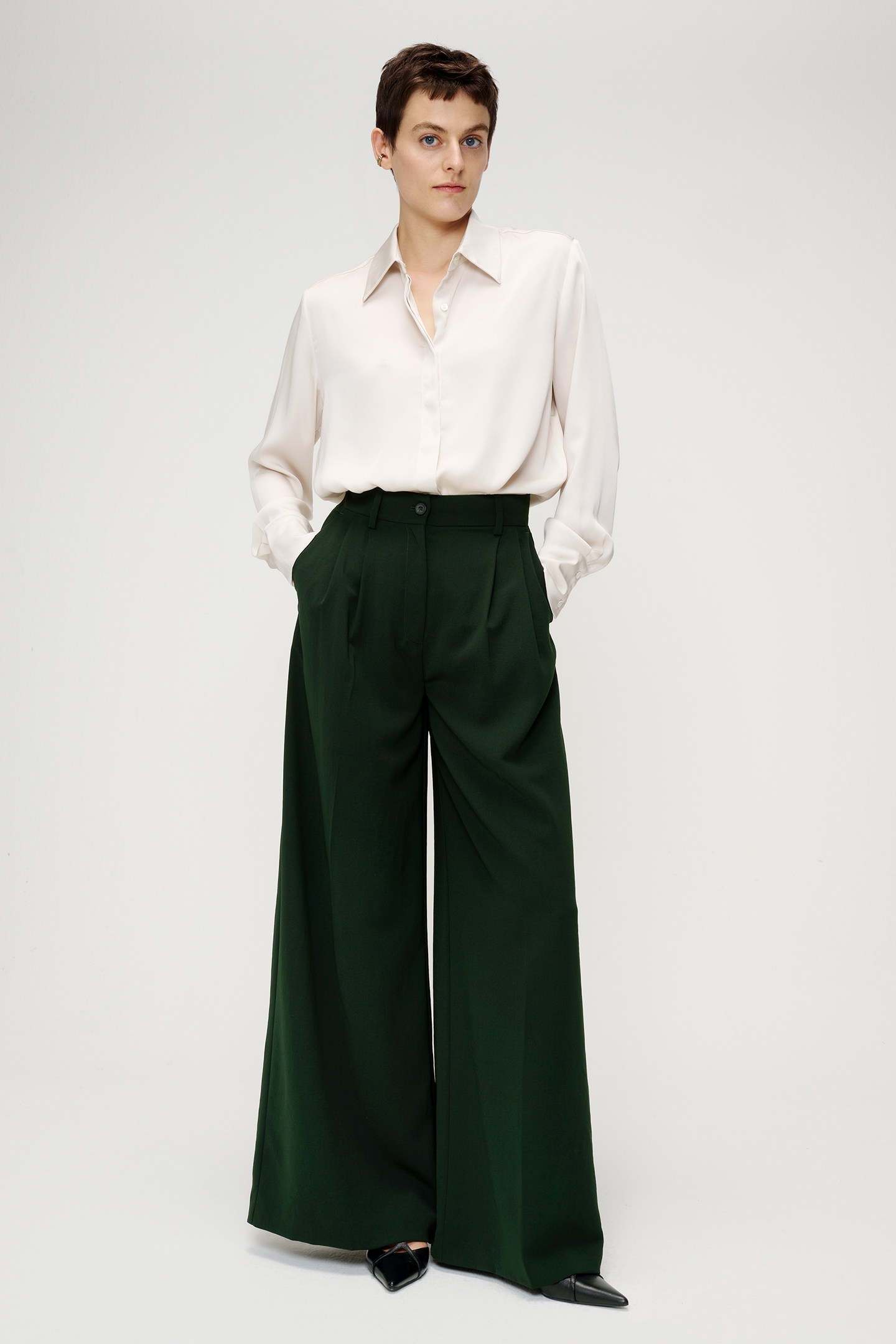 JAPANESE SATIN FLUID SHIRT OFF WHITE 4