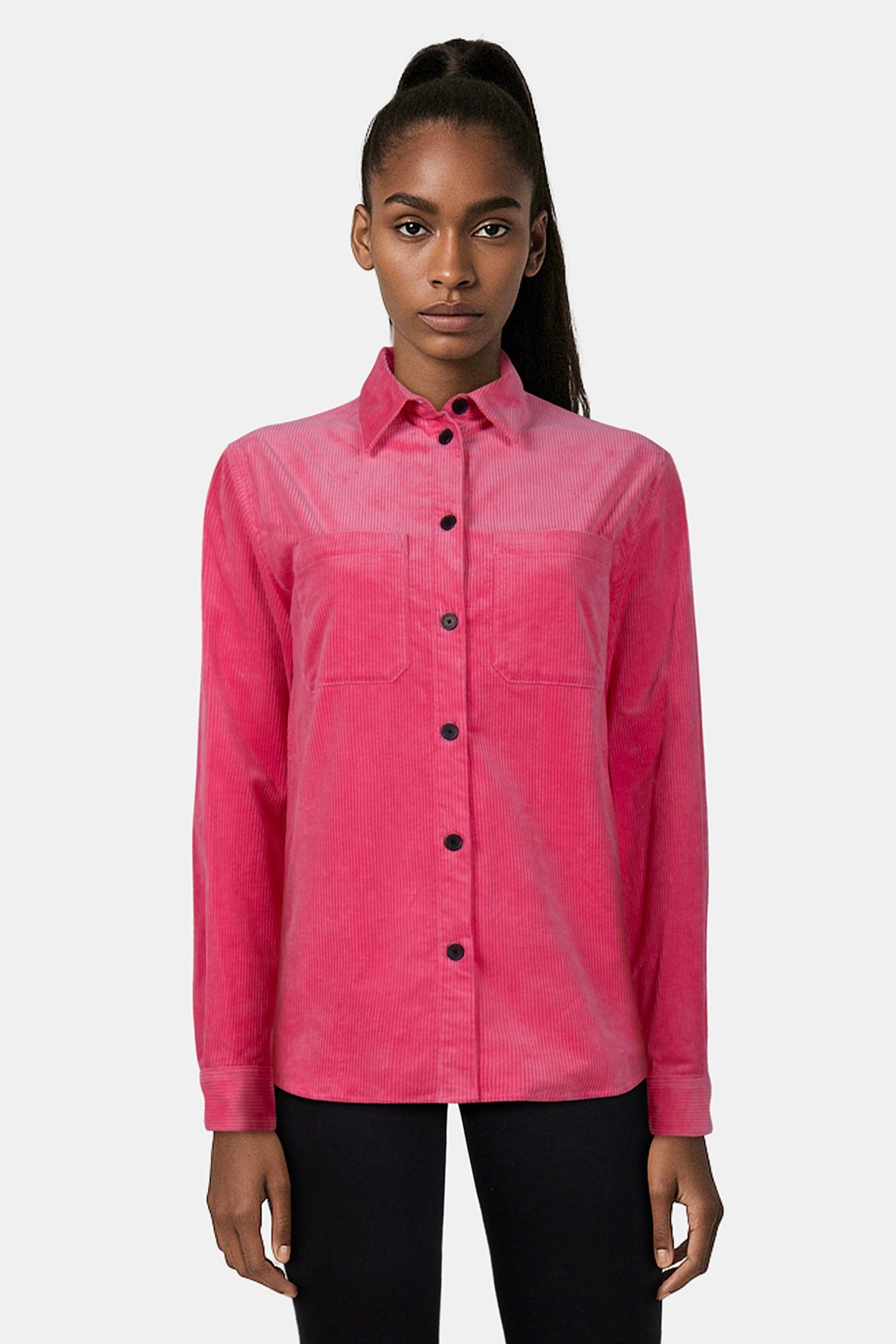 LONG-SLEEVED CORDUROY SHIRT OLD PINK 1