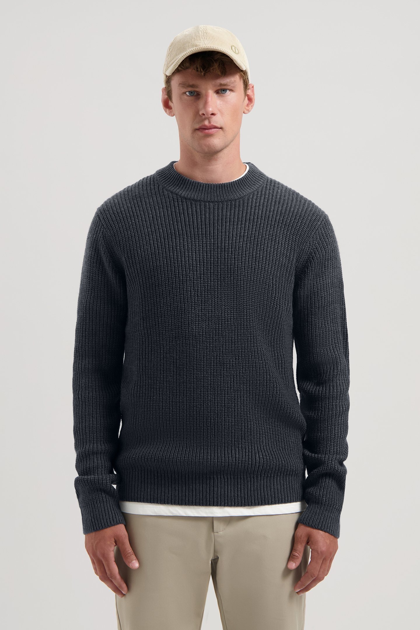 DS_CREW RIBKNIT DK. NAVY 1