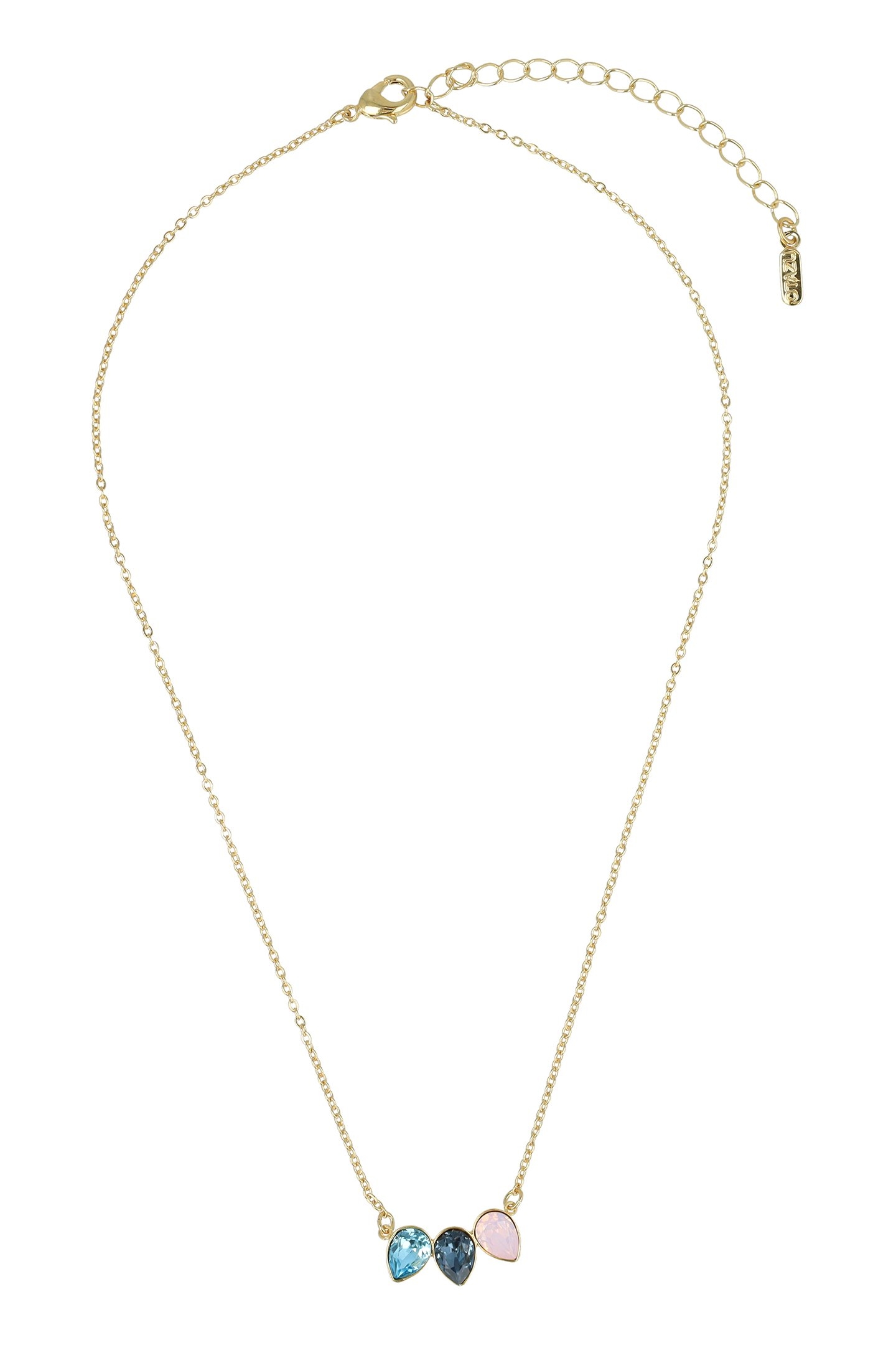 CLASSIC TRIPLE LEAF NECKLACE ROSEWATER OPAL 1