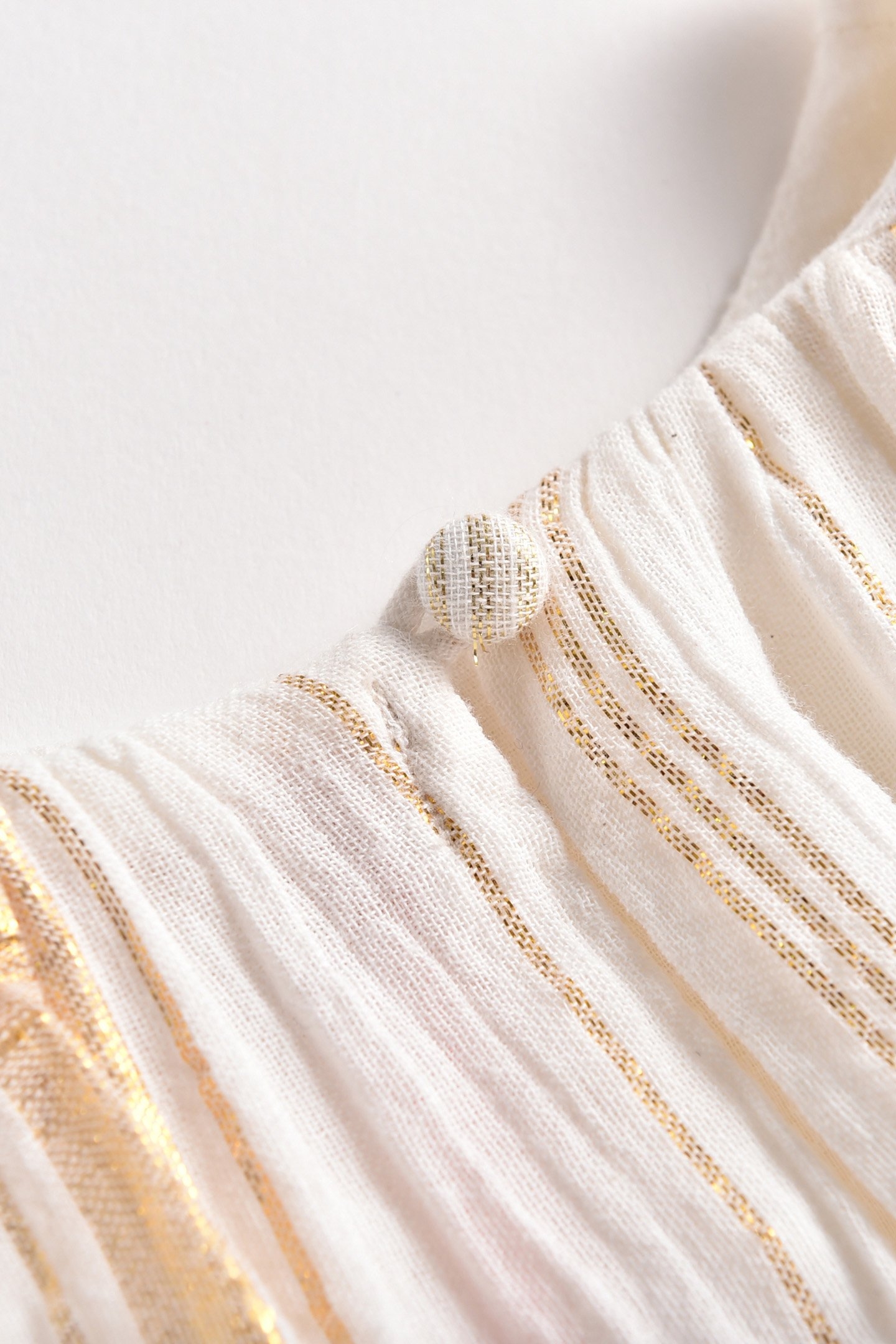 DRESS LYKA WHITE & GOLD STRIPES 8