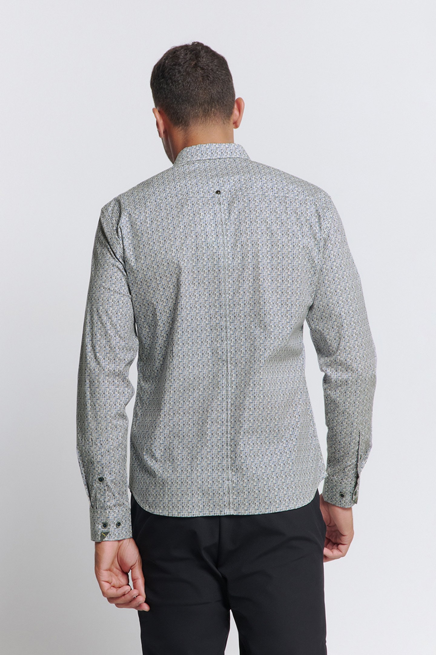 SHIRT STRETCH ALLOVER PRINTED OFFWHITE 2