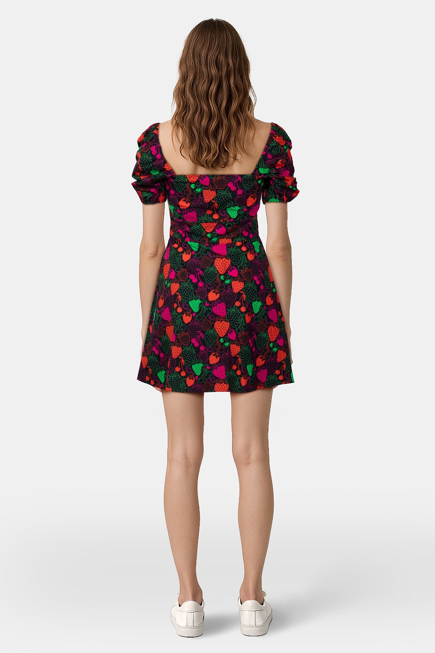 SHORT SQUARE NECK DRESS MULTICOLOR 2