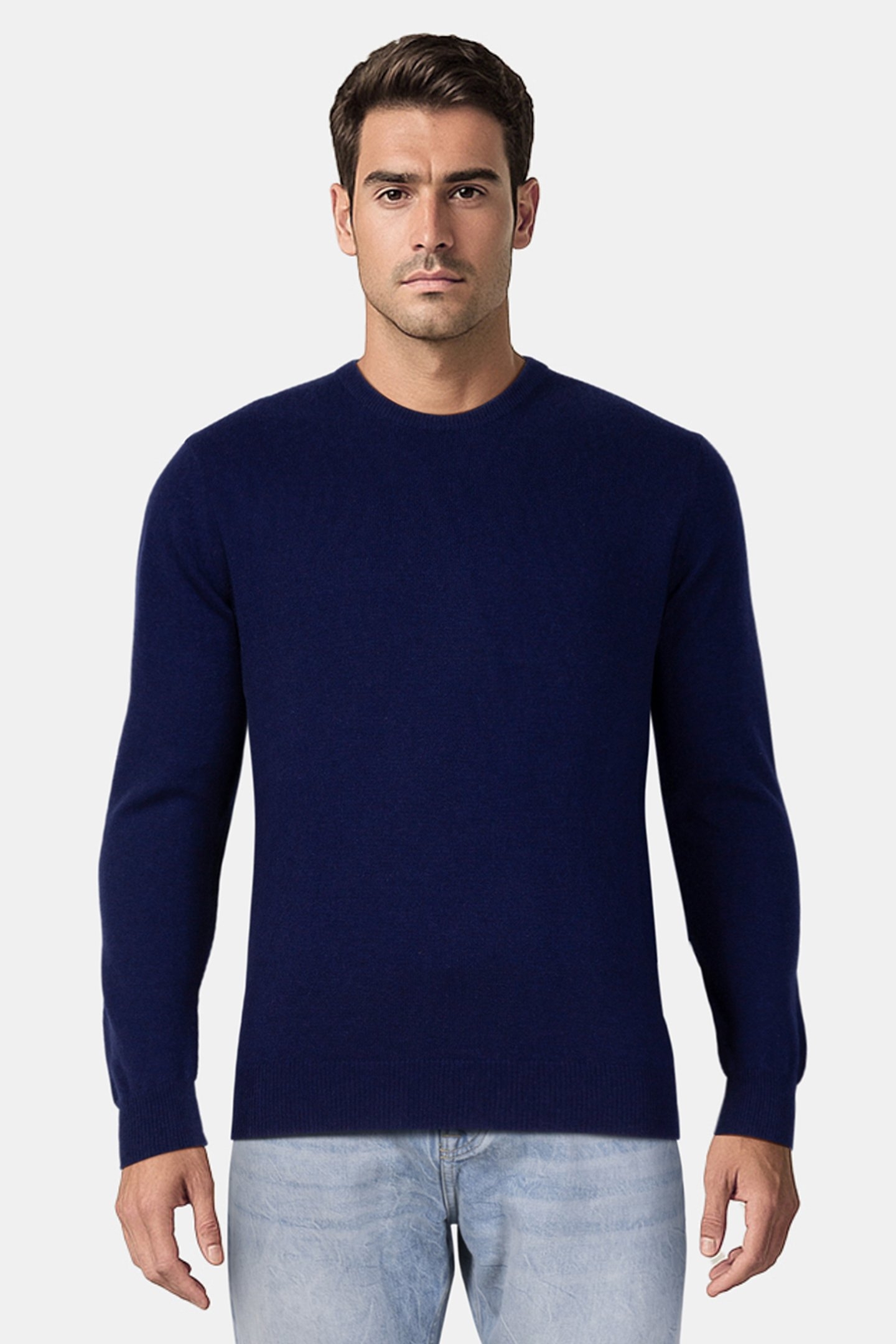 CASHMERE CREW NECK BLUE 1