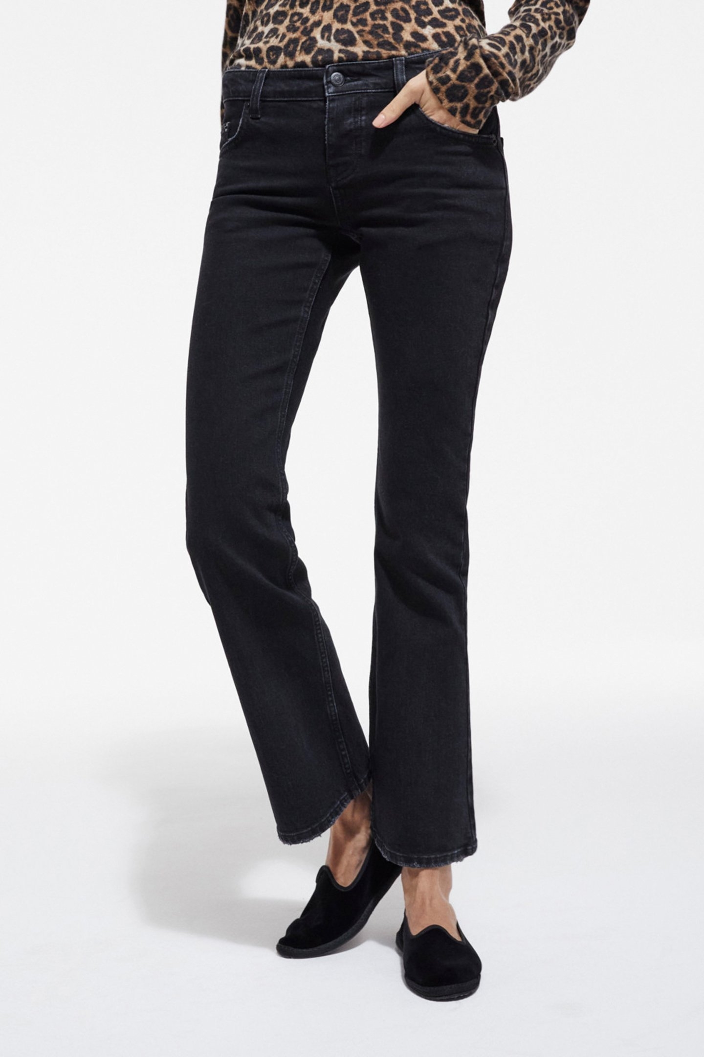 DELAVE BLACK BOOTCUT JEANS 1