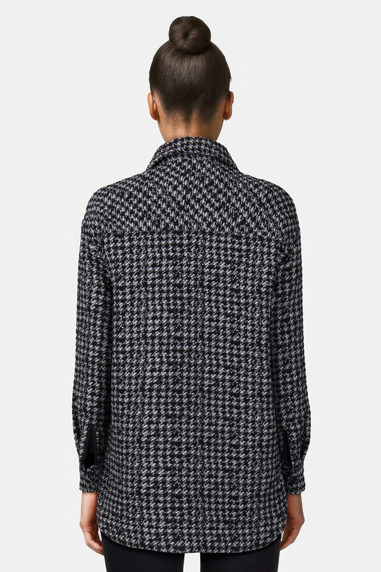 BLACK AND WHITE PADDED TWEED OVERSHIRT 2
