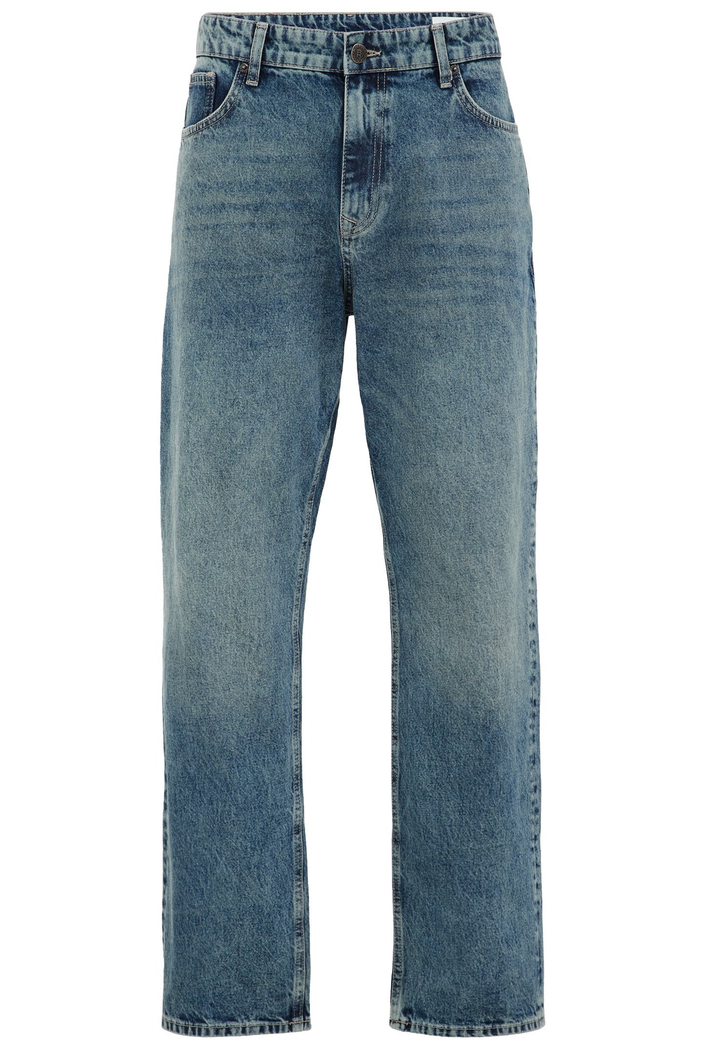 5-POCKET MID WAIST DARK BLUE 4