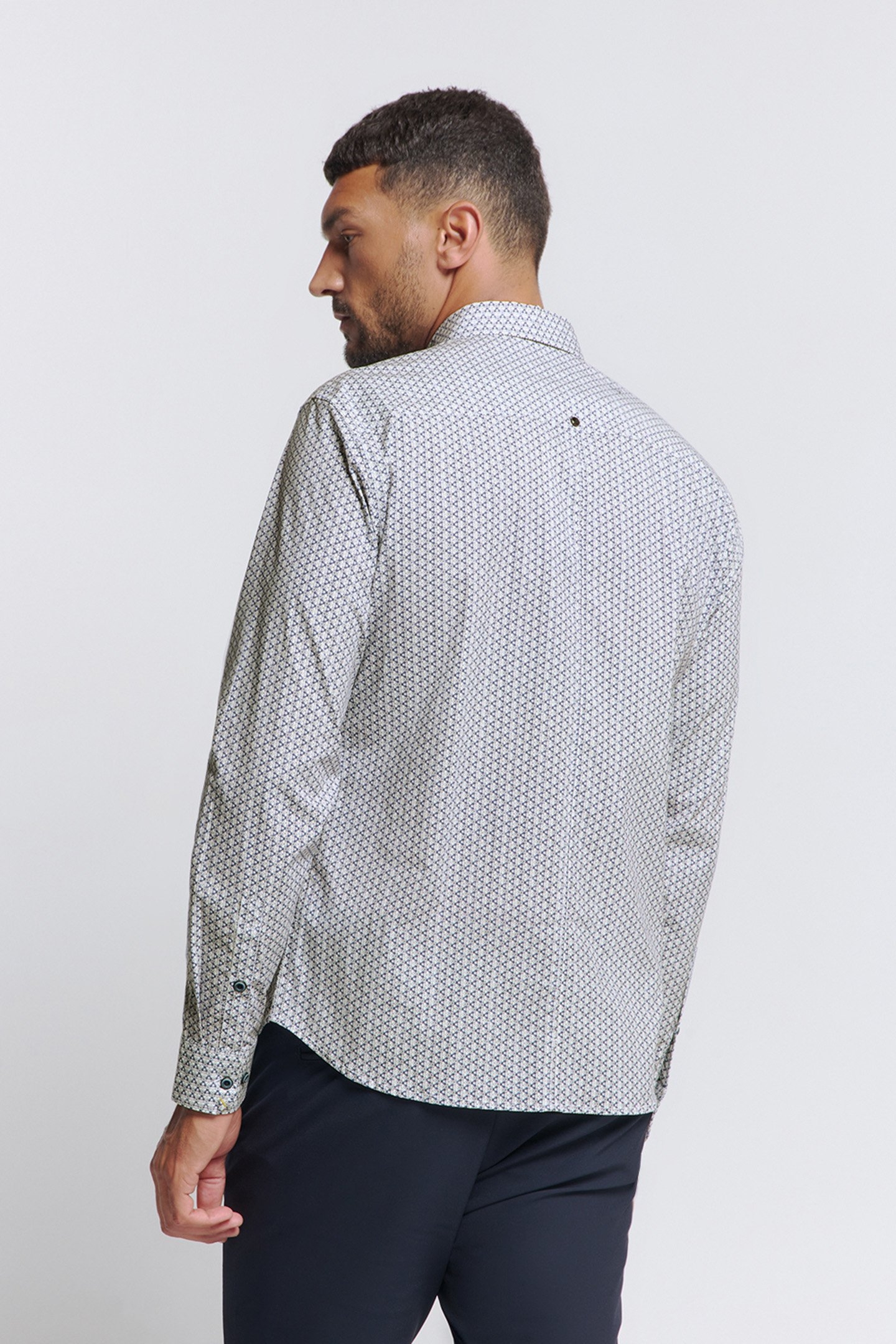 SHIRT STRETCH ALLOVER PRINTED WHITE 2