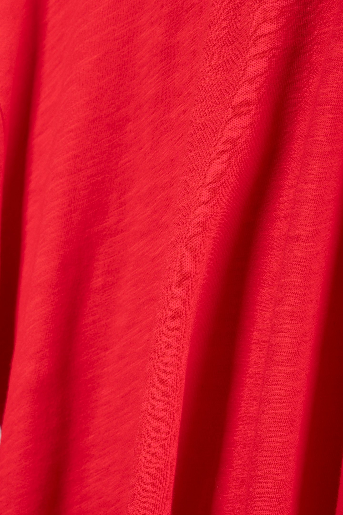 ORGANIC SLUB FRILL LONGSLEEVE POPPY RED 4