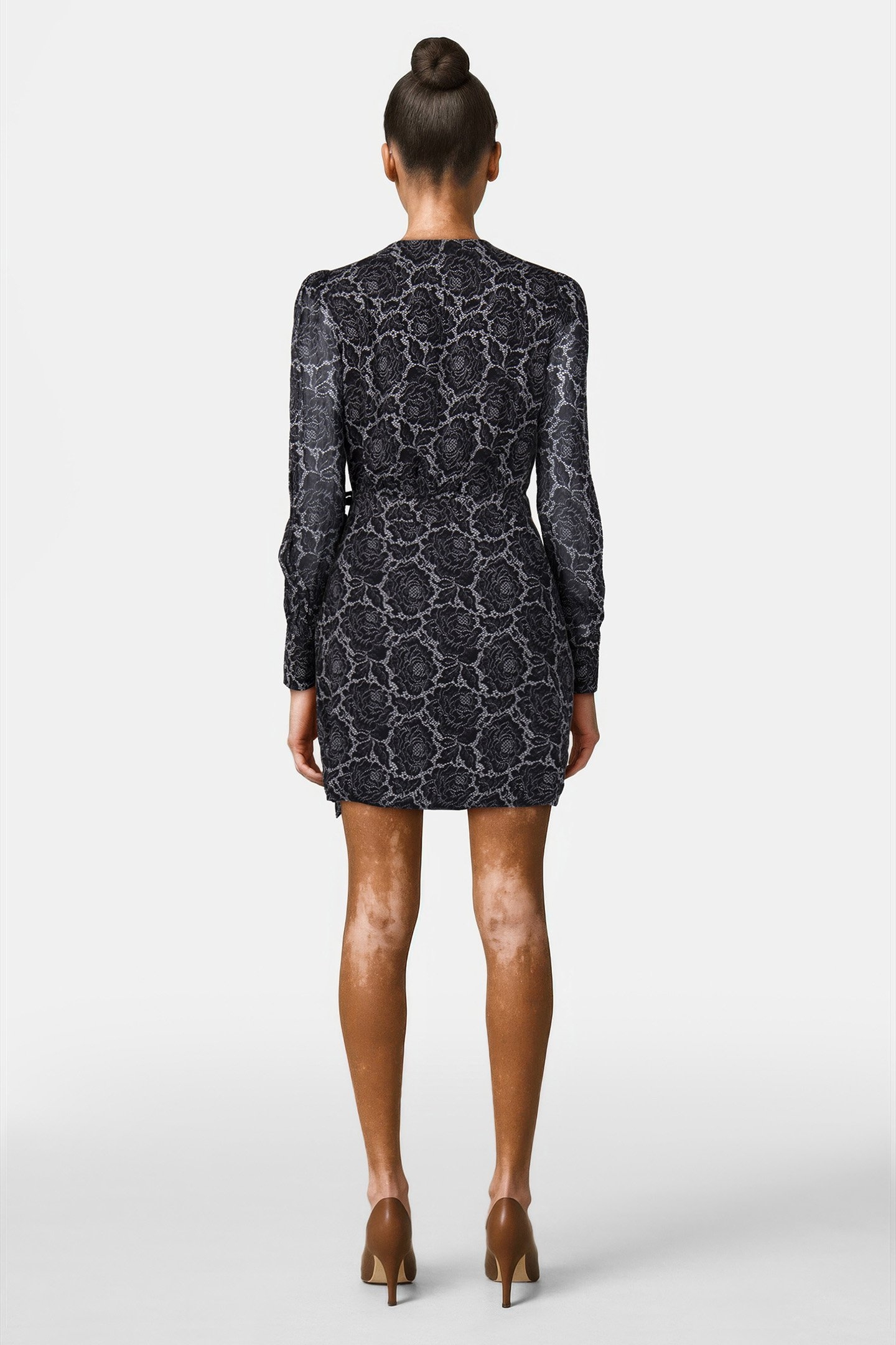 SHORT WRAP DRESS BLACK 2